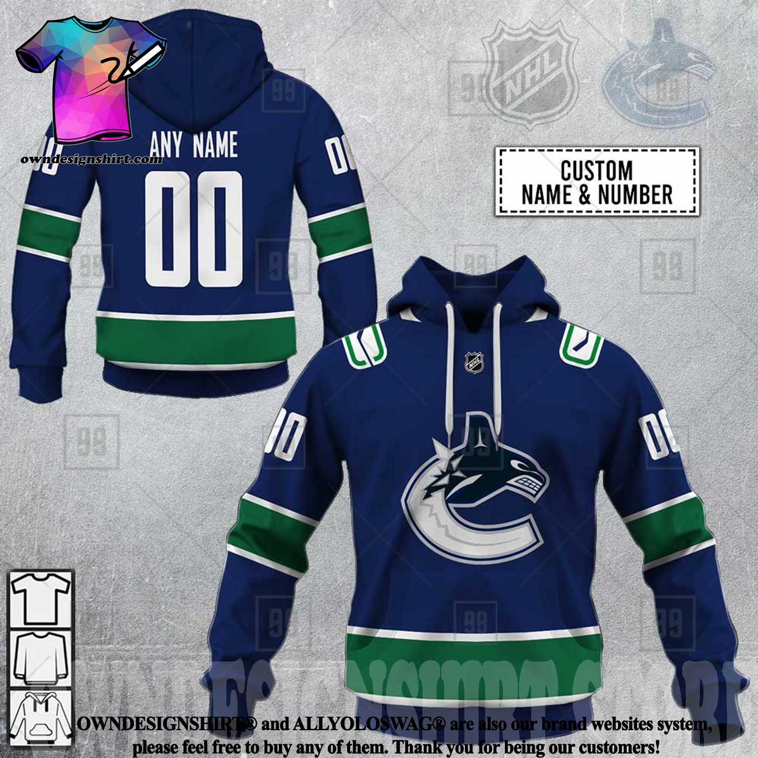 Vancouver Canucks Sweatshirt NHL Fan Apparel & Souvenirs for sale