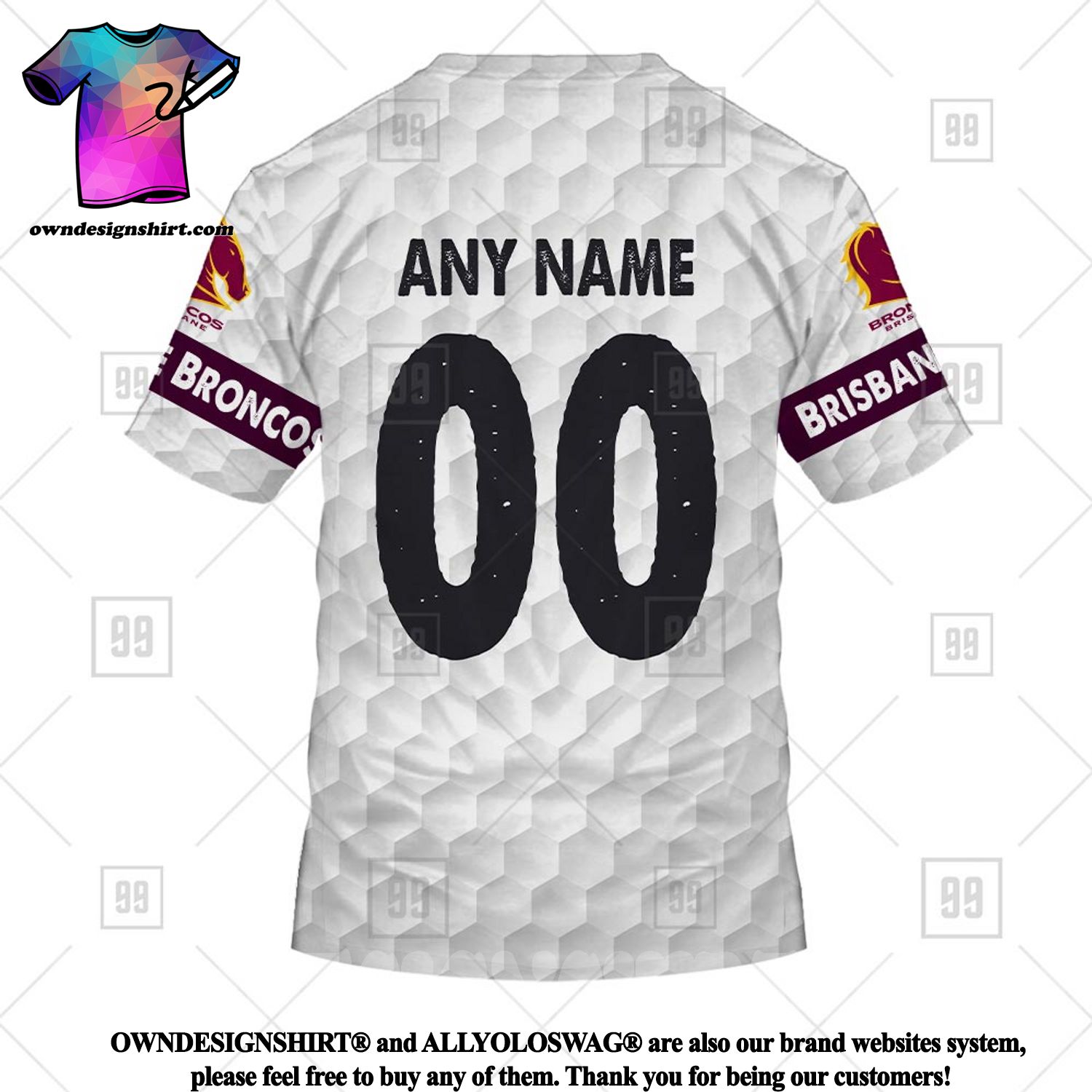 Personalized Brisbane Broncos NRL Mascot All Over Print 3D Baseball Jersey  Shirt