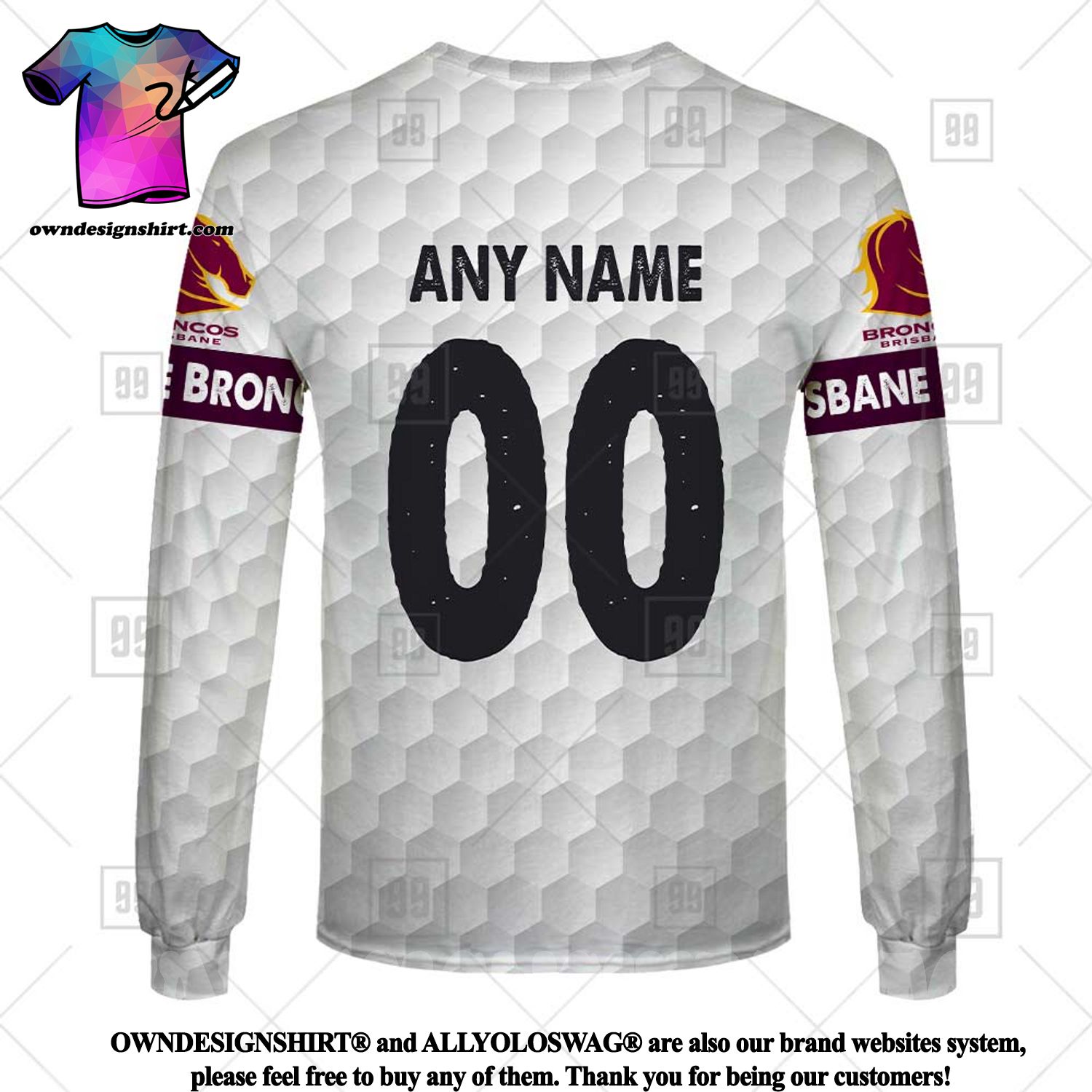 Brisbane Broncos NRL Personalized Name 3D Tshirt - Freedomdesign