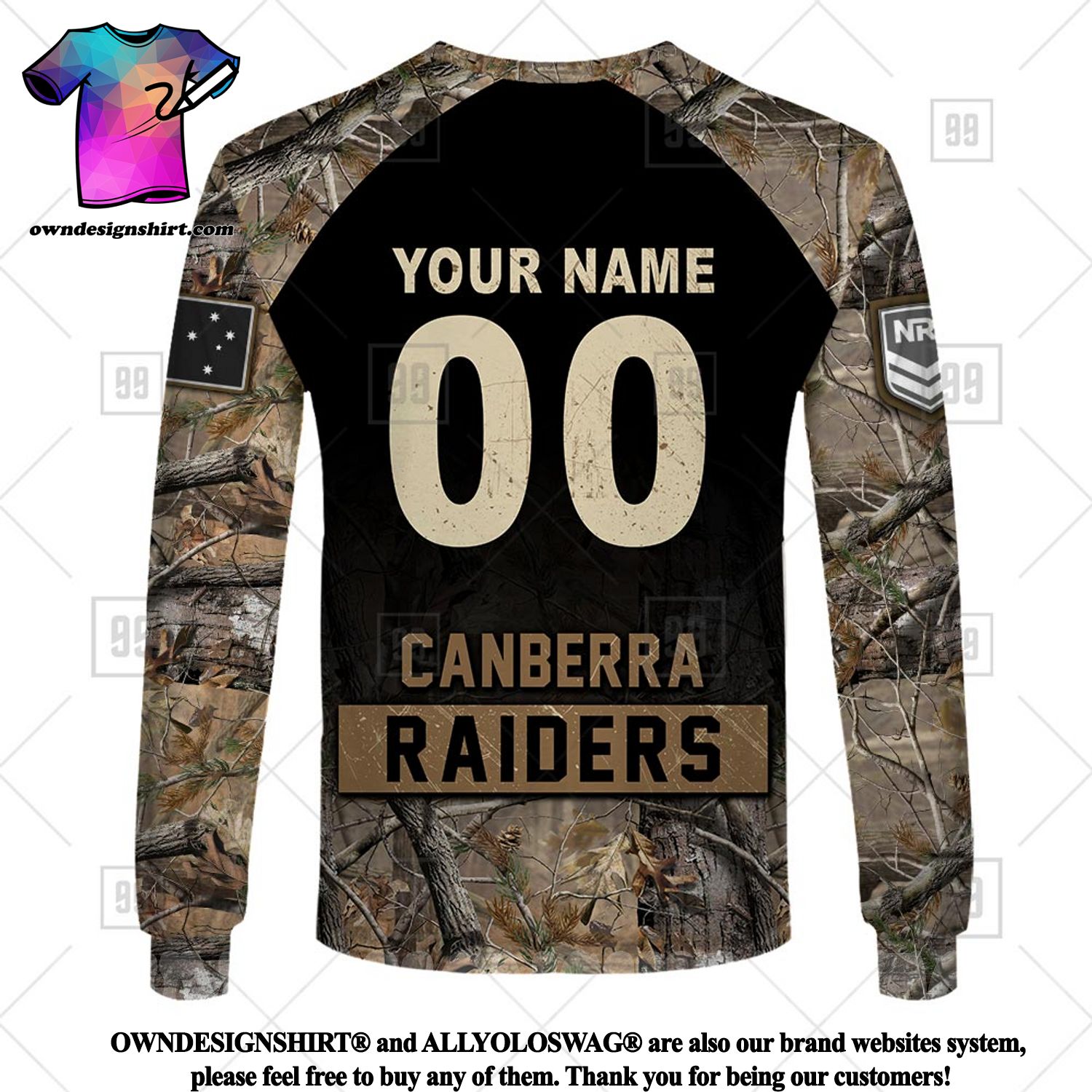 Personalized NRL Canberra Raiders Special Camo Military Flag