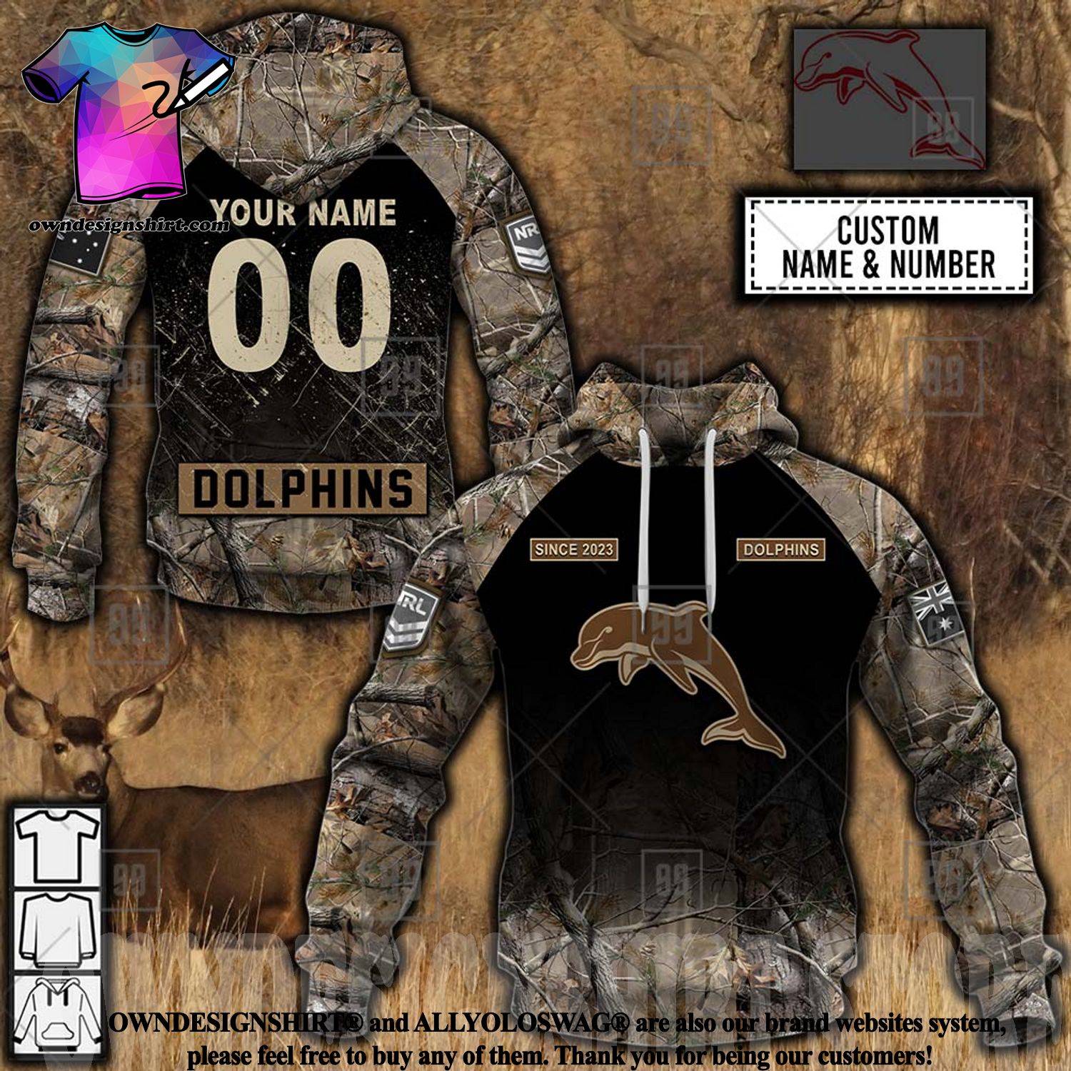 Brisbane Broncos NRL Special Camo Hunting Personalized Hoodie T