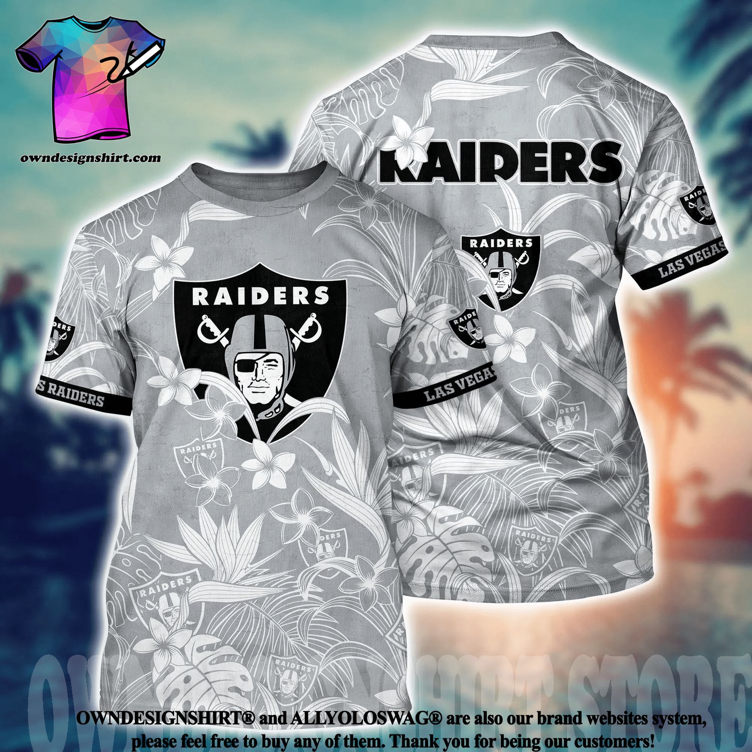 Las Vegas Raiders NFL Flag US Background Hawaiian Shirt For Men