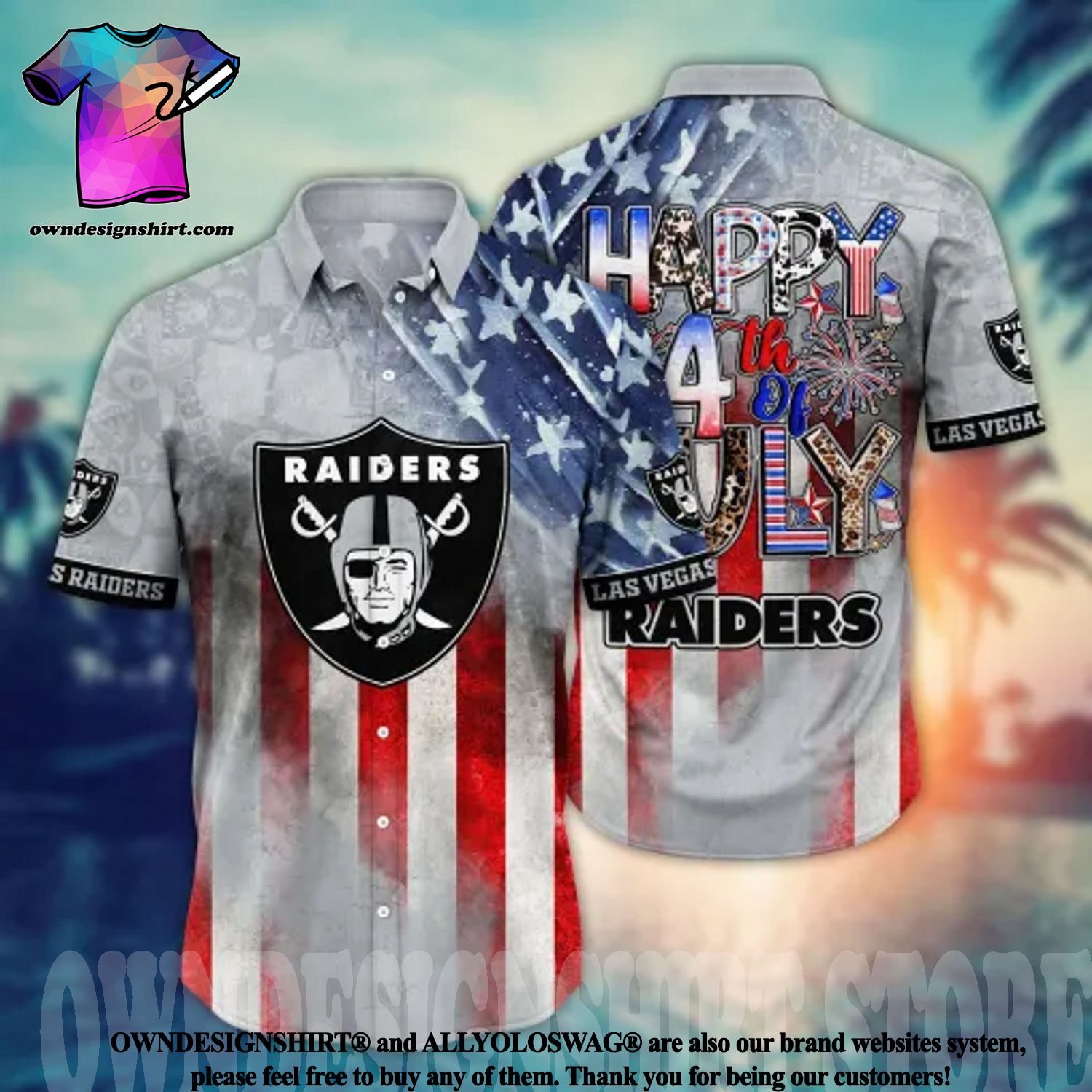 NFL Las Vegas Raiders Black NFL Football Summer Hawaiian Shirt in 2023