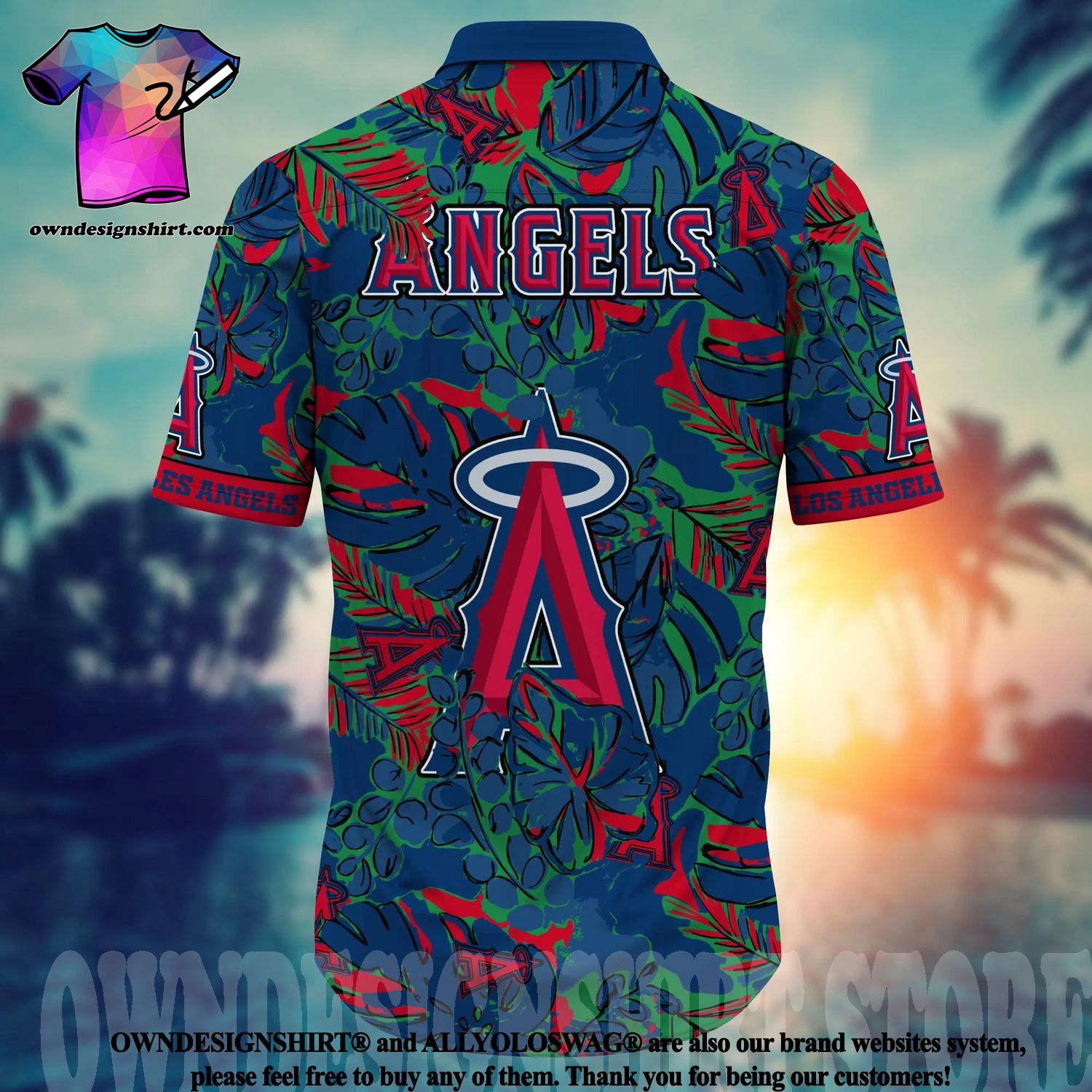 The best selling] Los Angeles Angels MLB Floral Unisex All Over