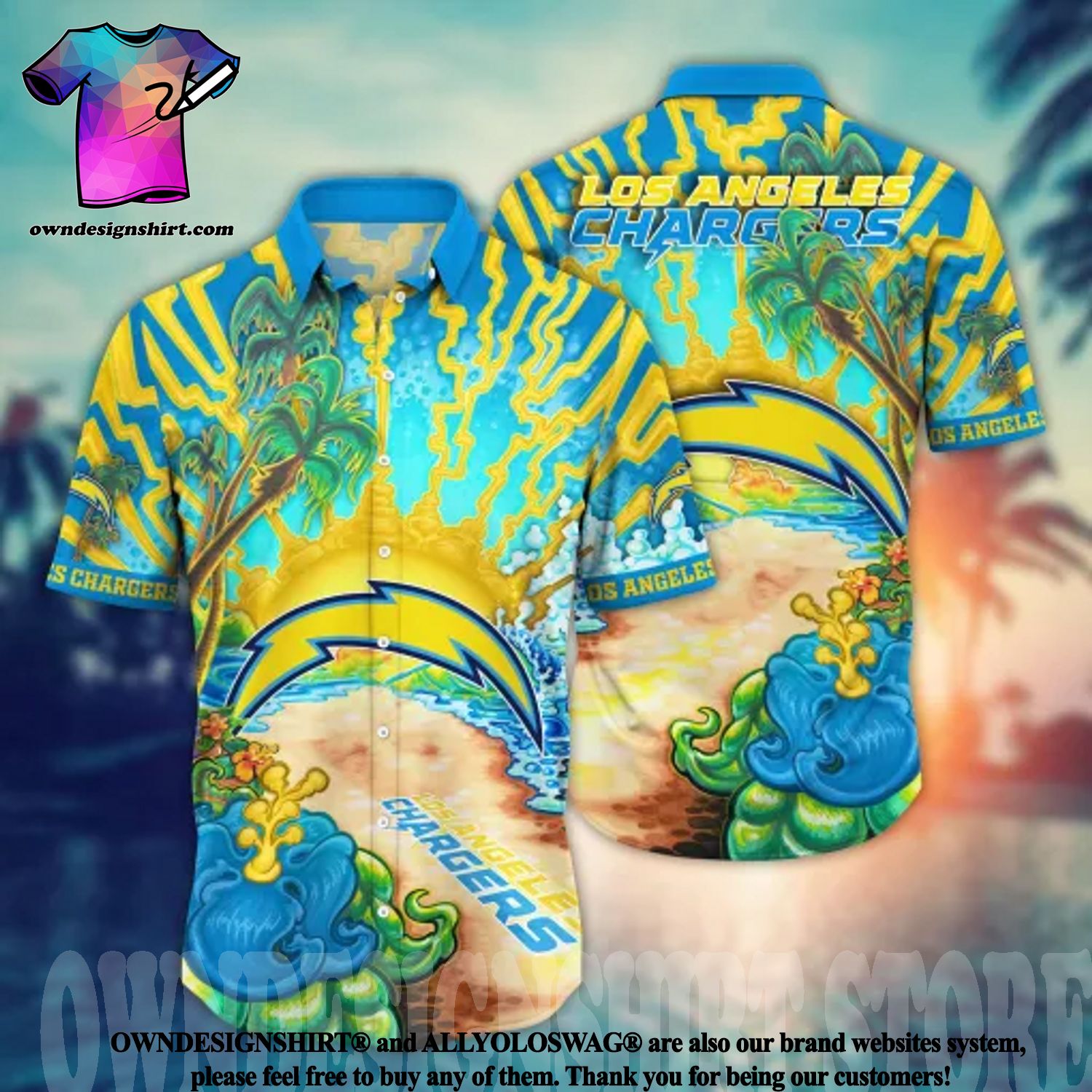 Los Angeles Chargers NFL Hawaiian Shirt Popsicles Aloha Shirt