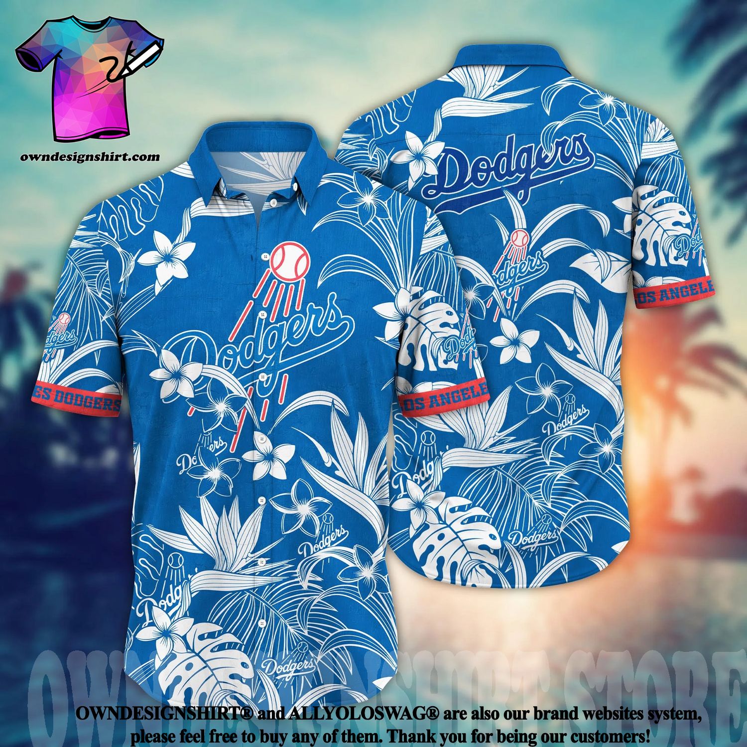 Los Angeles Dodgers Hawaiian Aloha Shirt Hawaiian Shirt And Short