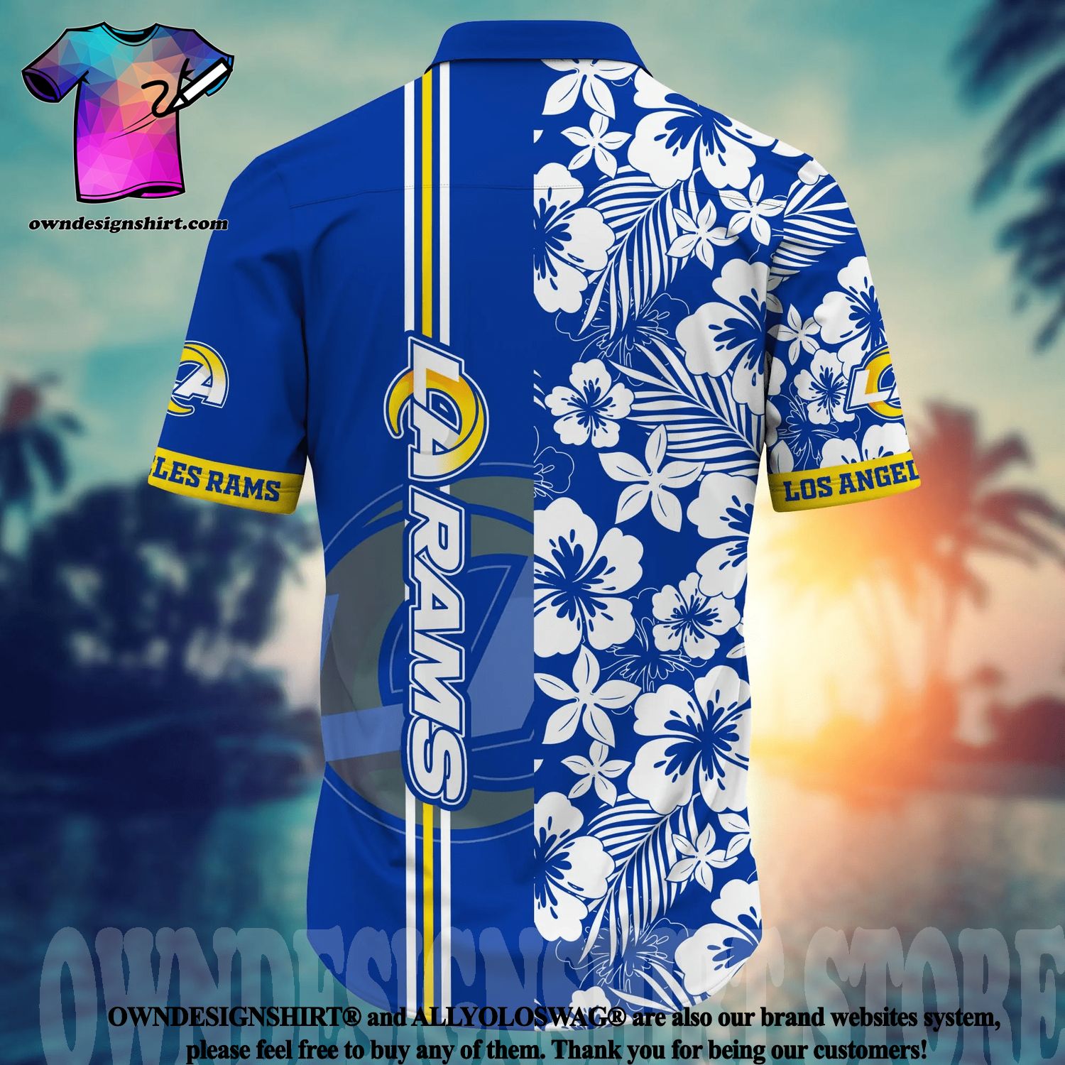 Los Angeles Rams NFL Floral Classic All Over Printed Hawaiian Shirt -  Limotees