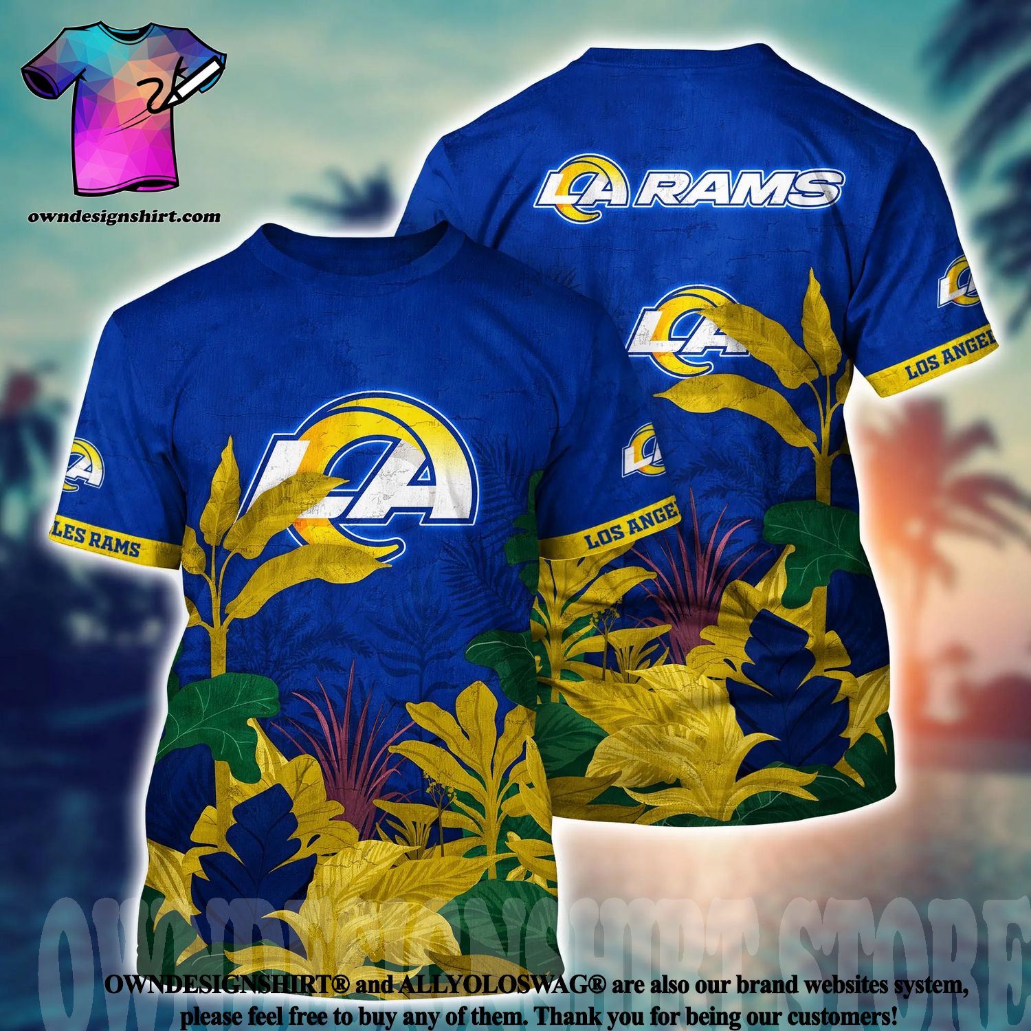 Los Angeles Rams NFL All Over Print 3D T-Shirt