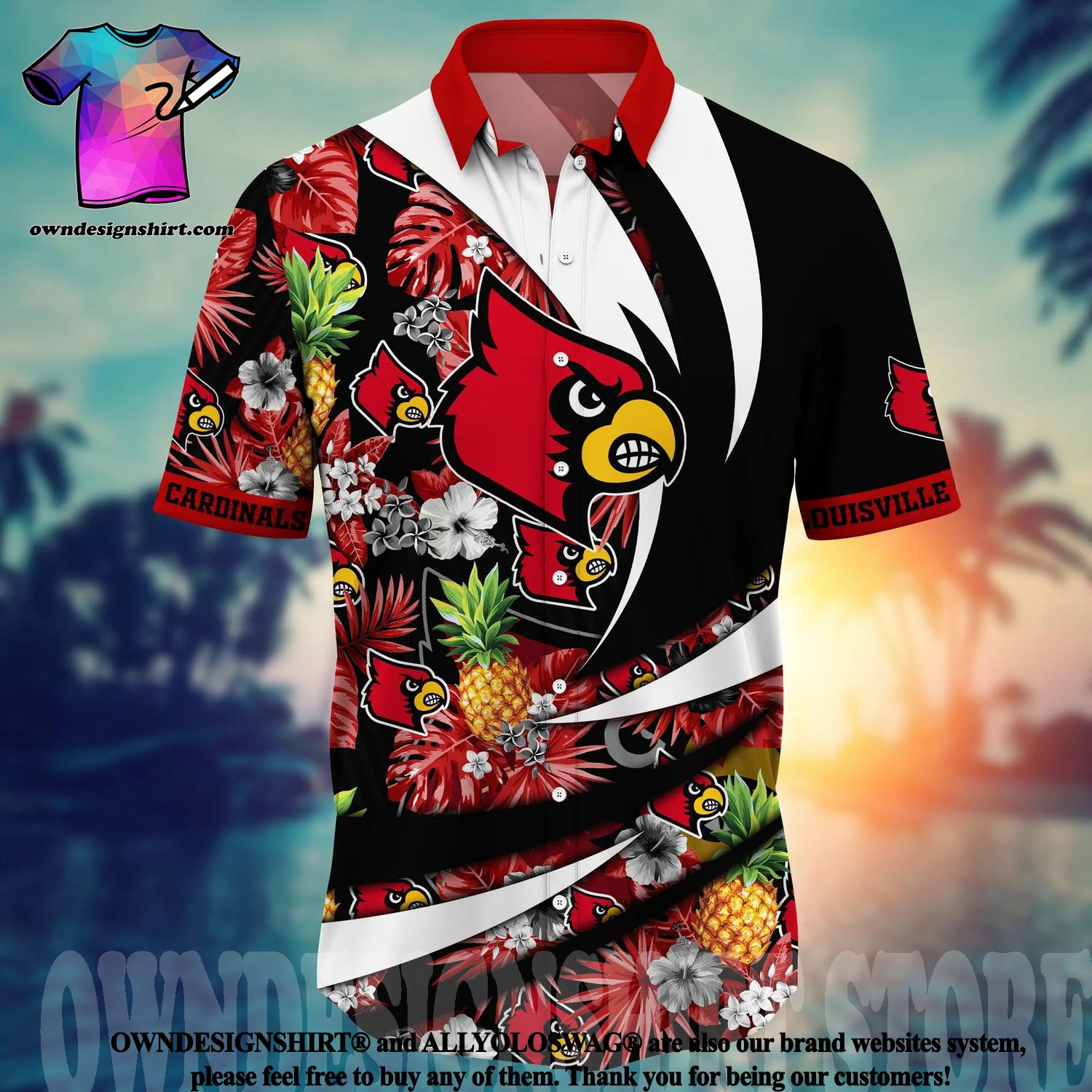 NCAA Louisville Cardinals Snoopy Hawaiian Shirt - T-shirts Low Price