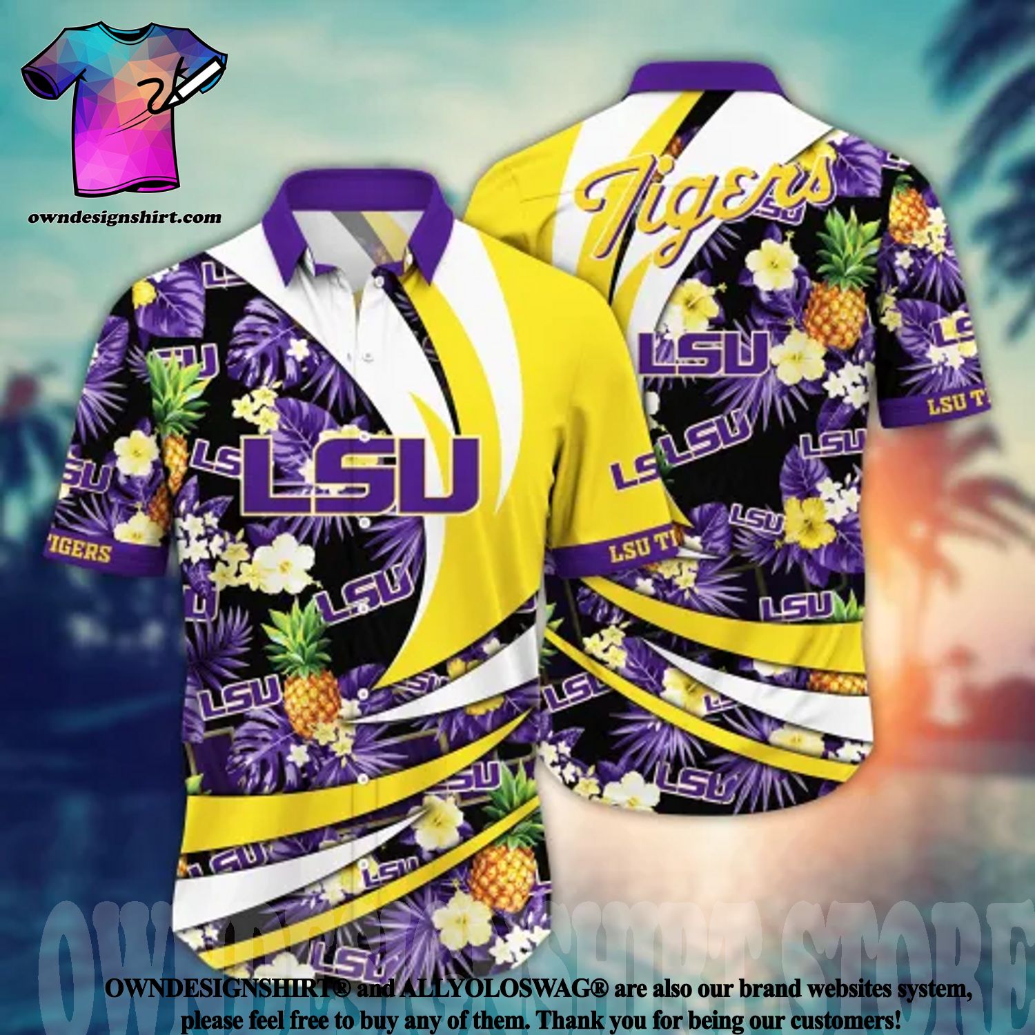 Lsu Tigers Ncaa Mens Floral Special Design Hawaiian Shirt