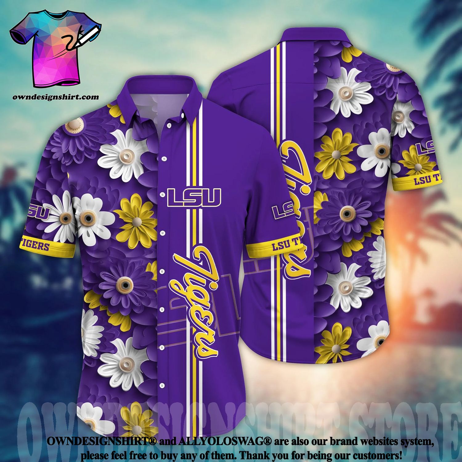 Crown Royal Whiskey Hawaiian Button Up Shirt Island Palm Leaves