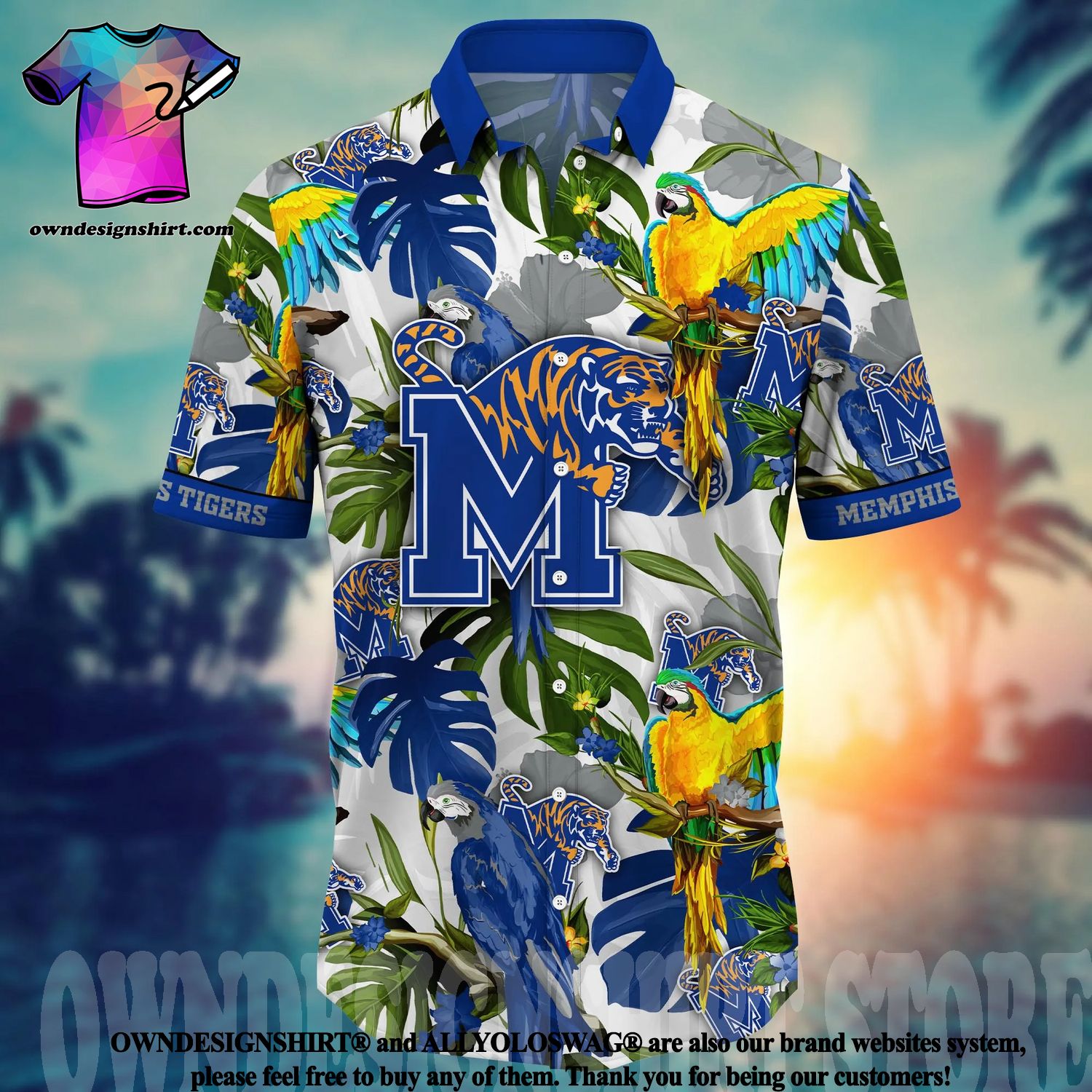 Memphis Tigers NCAA Us Flag Hawaiian Shirt Custom Summer Aloha Shirt -  Trendy Aloha