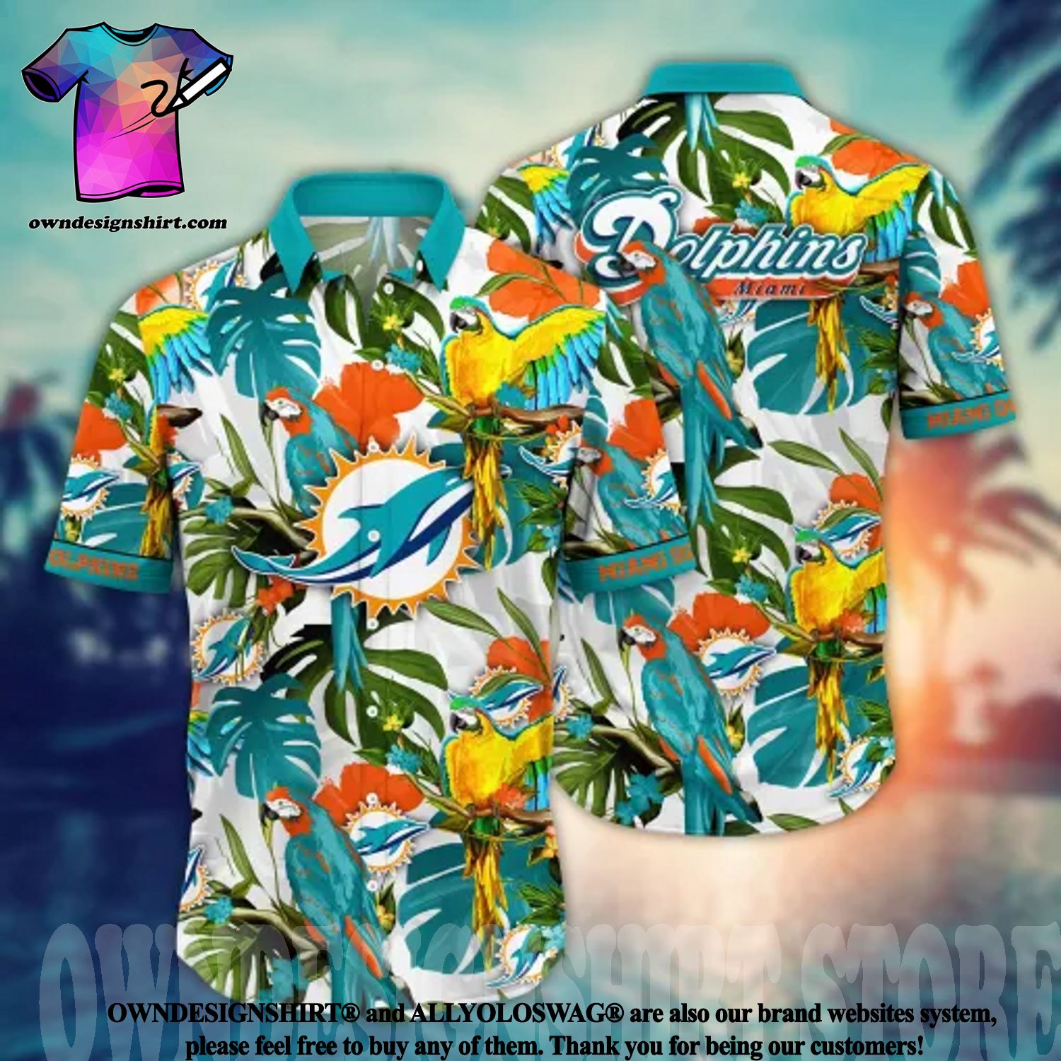 Miami Dolphins NFL Floral Tropical Hawaiian Shirt Summer Gift For