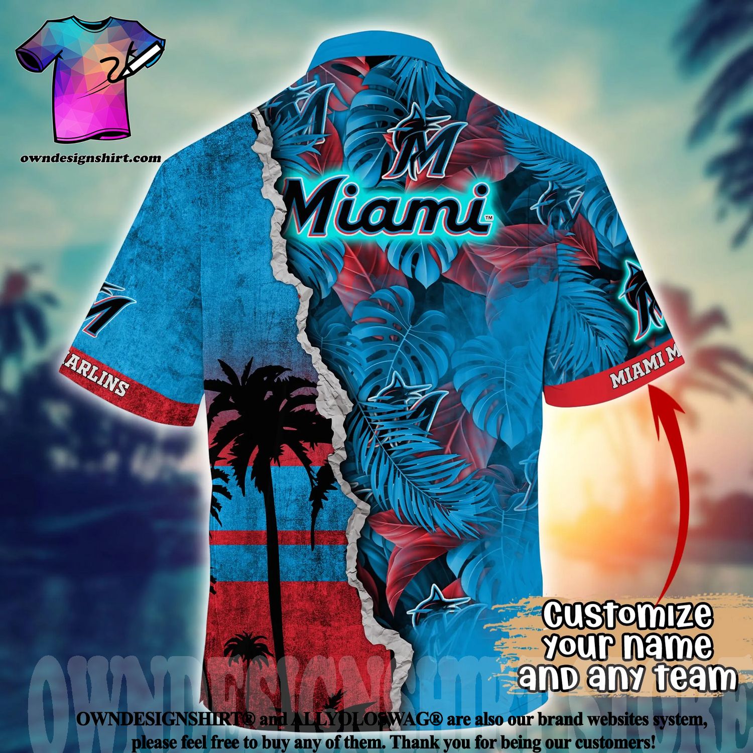 The best selling] Miami Marlins MLB Floral All Over Print Unisex Hawaiian  Shirt