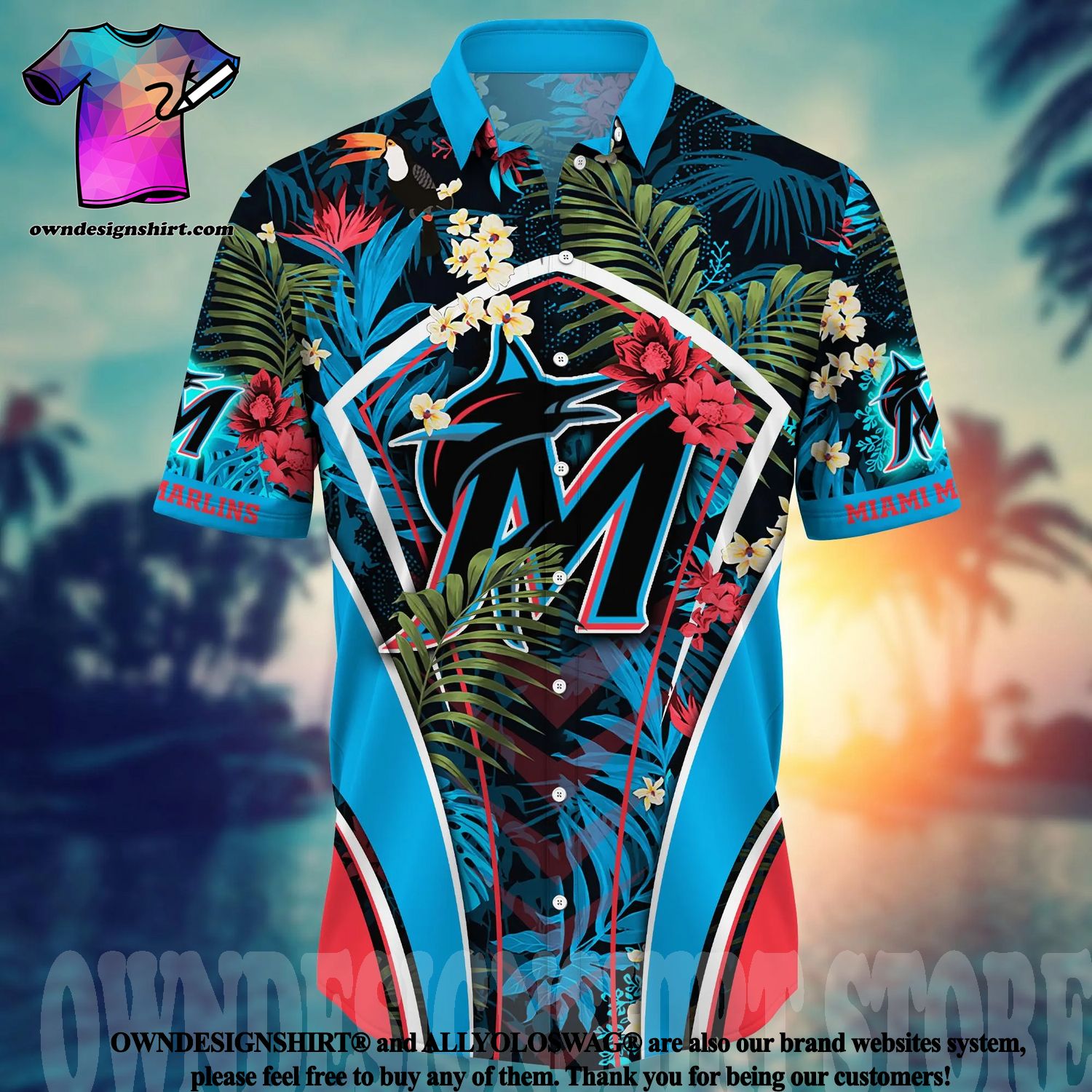 Miami Marlins MLB Flower Hawaiian Shirt Impressive Gift For Men Women Fans