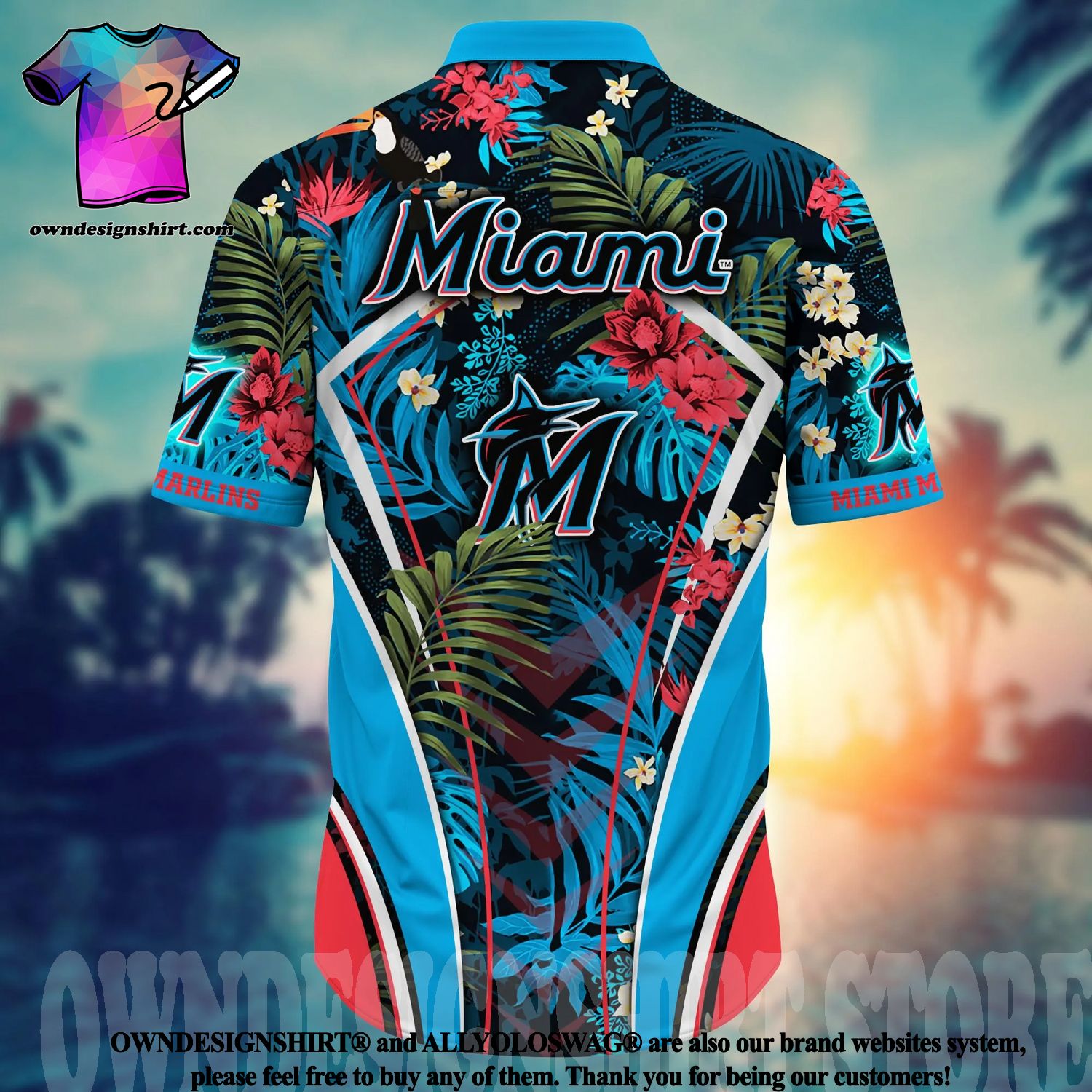 Miami Marlins MLB Flower Hawaiian Shirt Great Gift For Men Women Fans -  Freedomdesign