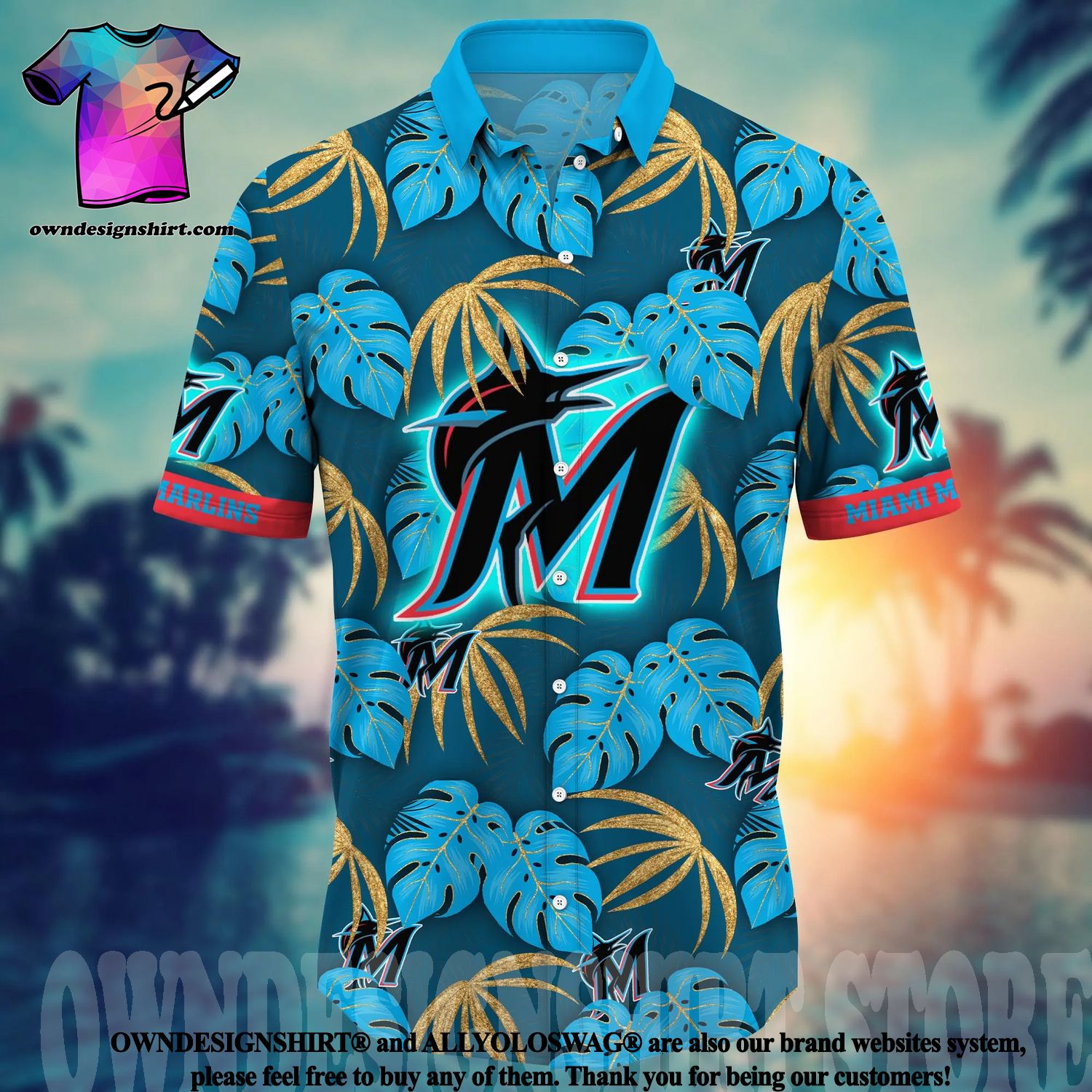 MLB Miami Marlins Hawaiian Shirt Baseball Team Logo Gift For Loyal