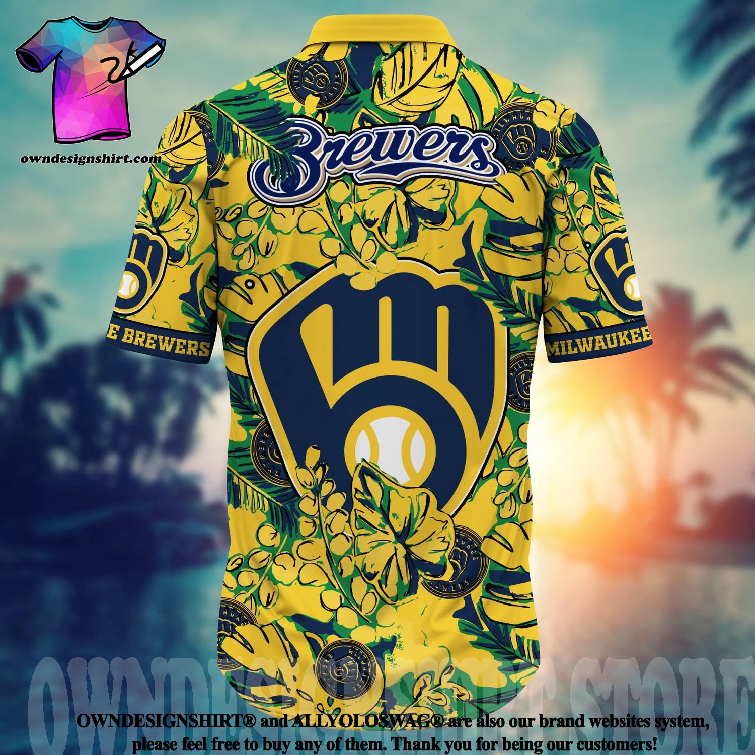 Milwaukee Brewers Major League Baseball 3D Print Hawaiian Shirt For Real  Fans