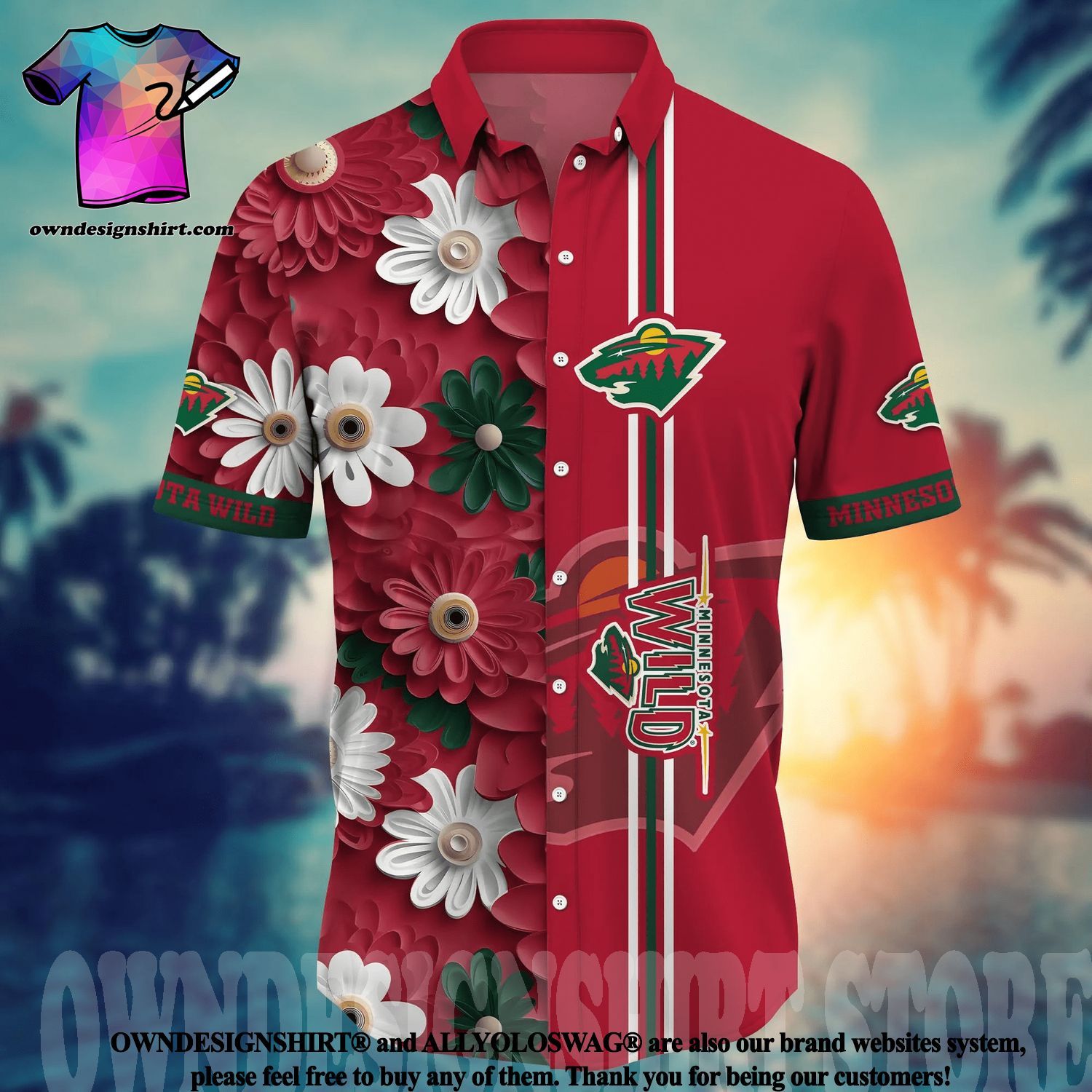 NHL Seattle Kraken 2023 Palm Tree Hawaiian Shirt