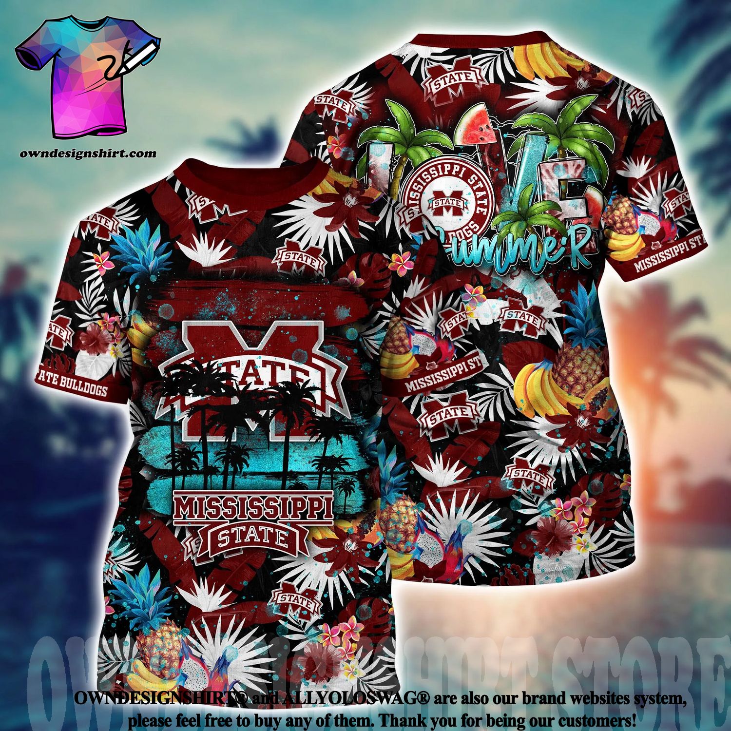 The best selling] Hermes Monogram Full Print Hawaiian Shirt Beach