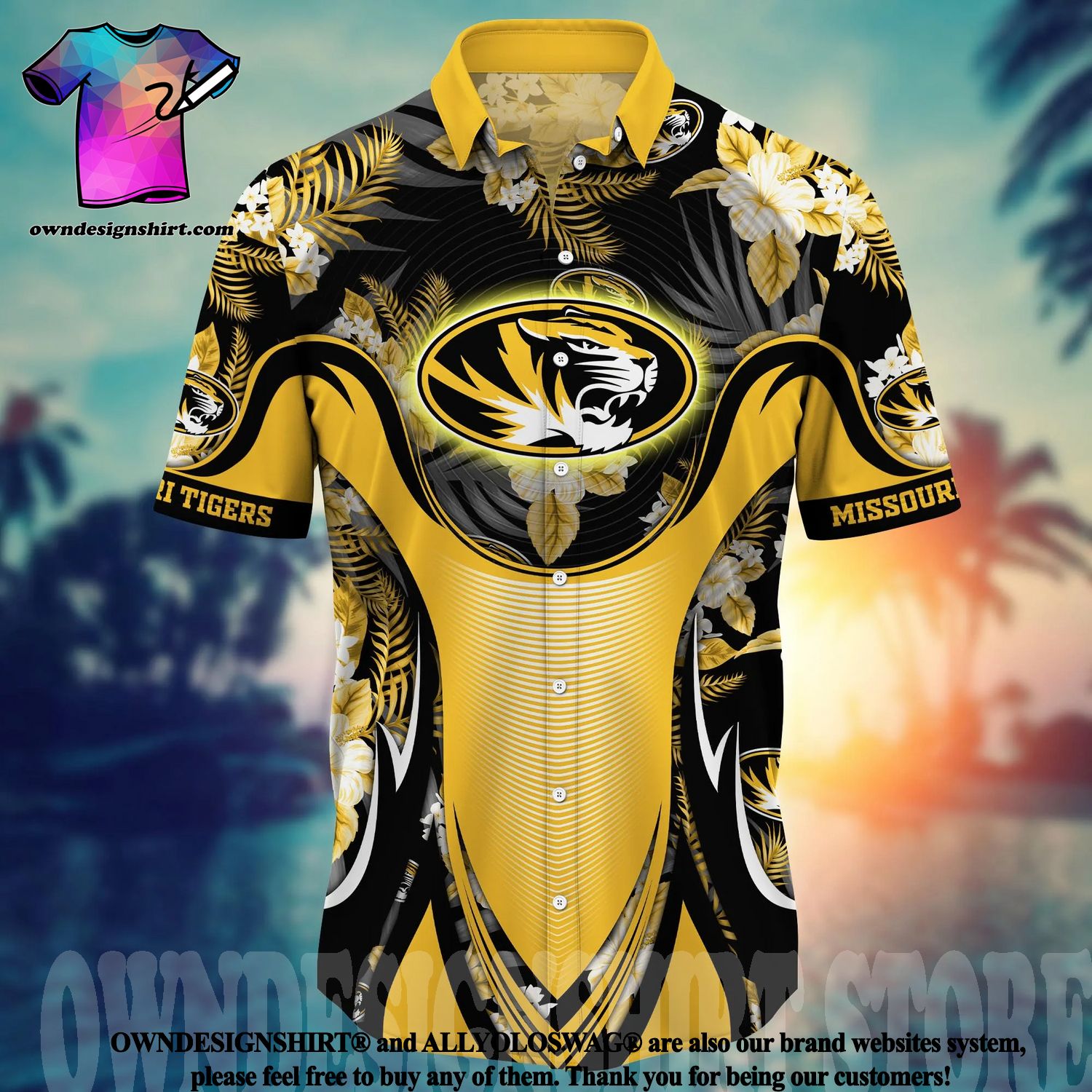 Personalized NCAA Missouri Tigers Custom Name Number Hawaiian Shirt - T- shirts Low Price