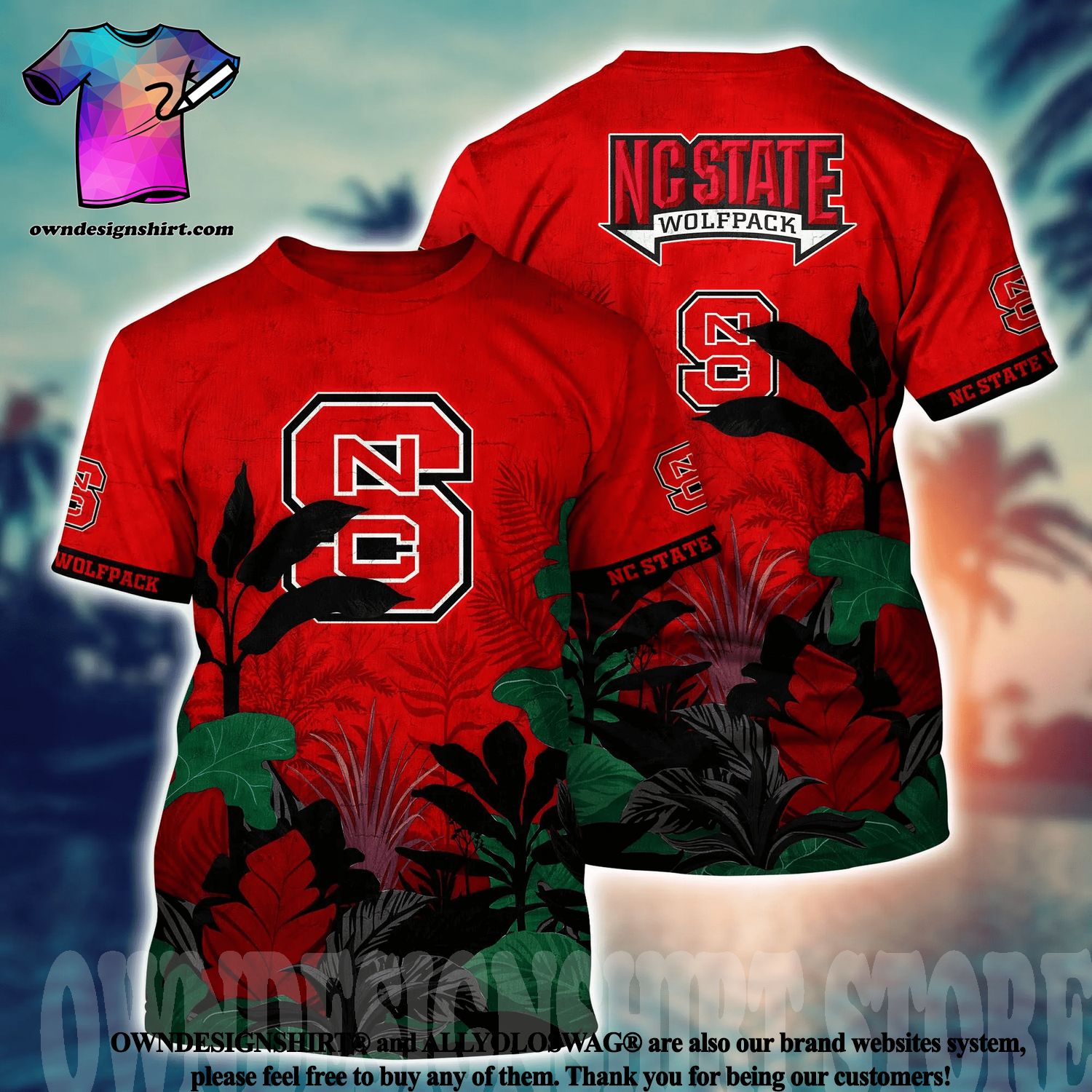 The best selling] NC State Wolfpack NCAA Floral Classic All Over