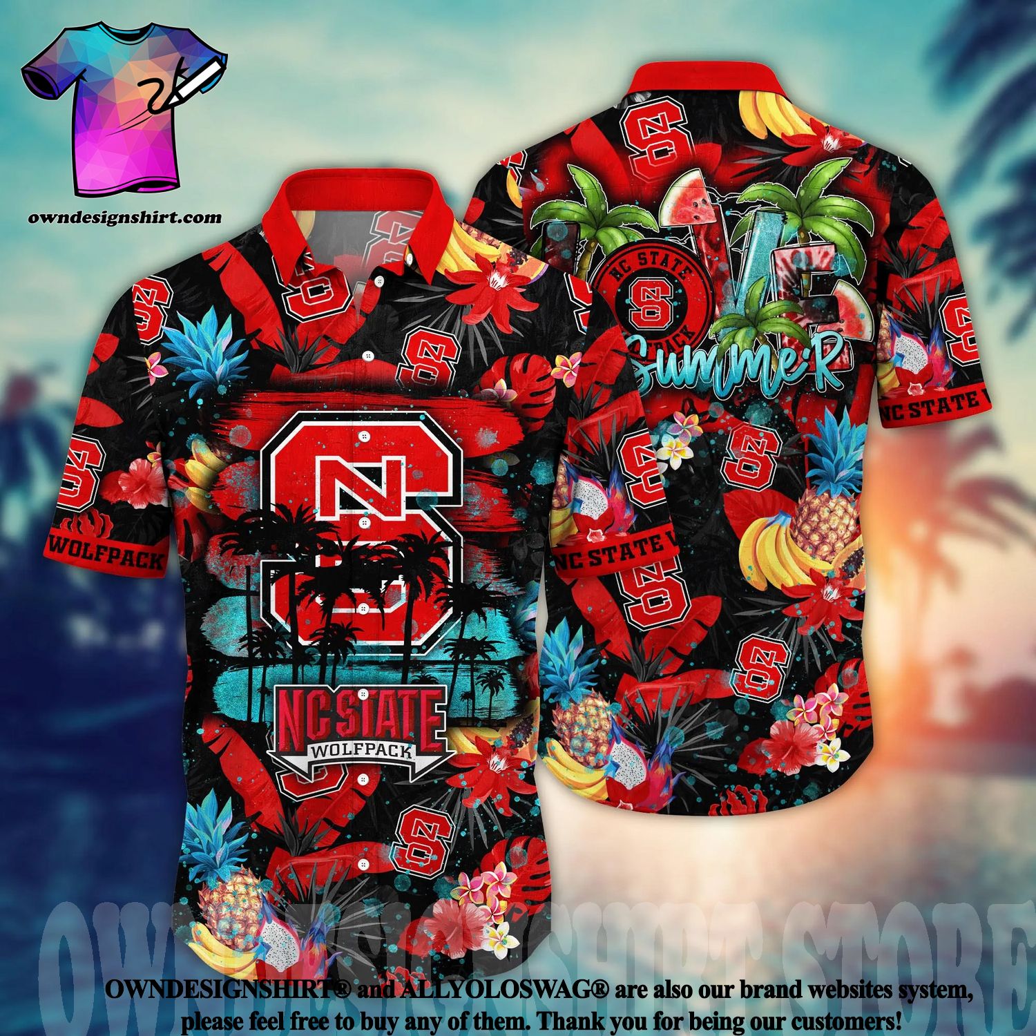 The best selling] NC State Wolfpack NCAA Floral Classic All Over