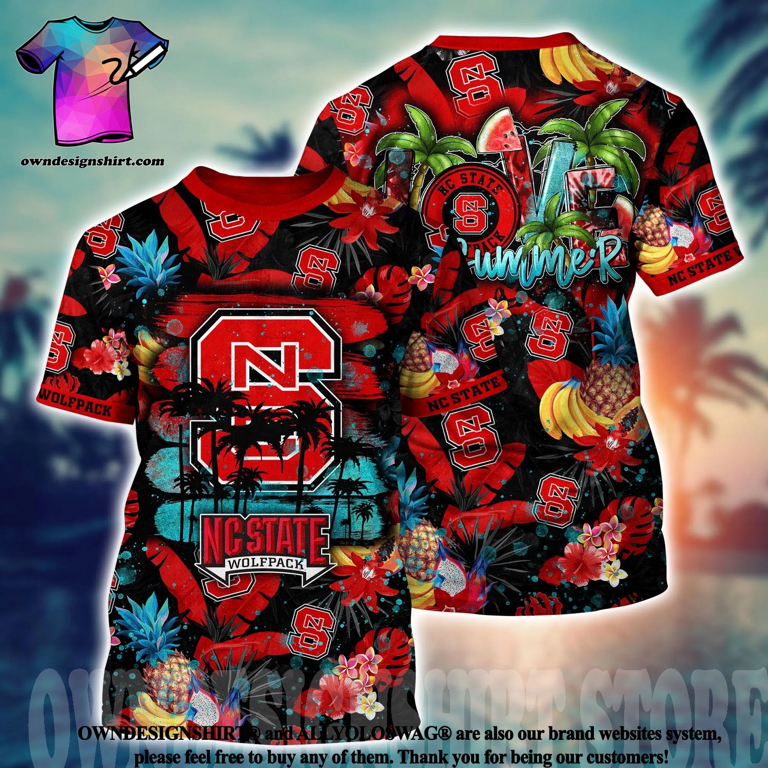 The best selling] NC State Wolfpack NCAA Floral Classic All Over