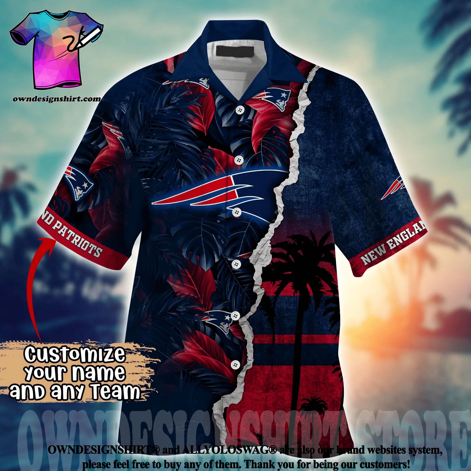 NFL All Football Team Logos Series Hawaiian Shirt 