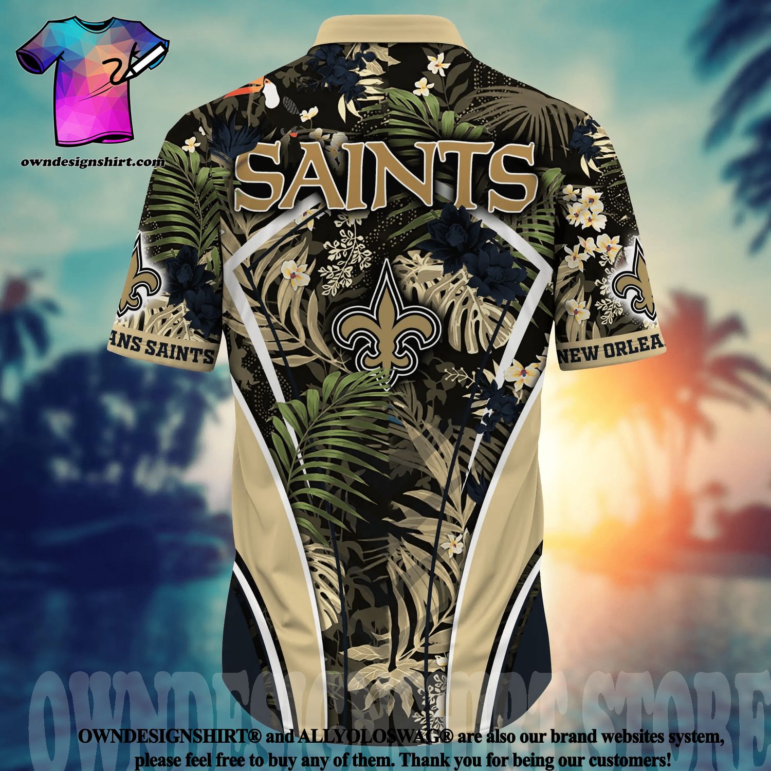 New Orleans Saints NFL 3d Funny Hawaiian Shirt - Bring Your Ideas, Thoughts  And Imaginations Into Reality Today