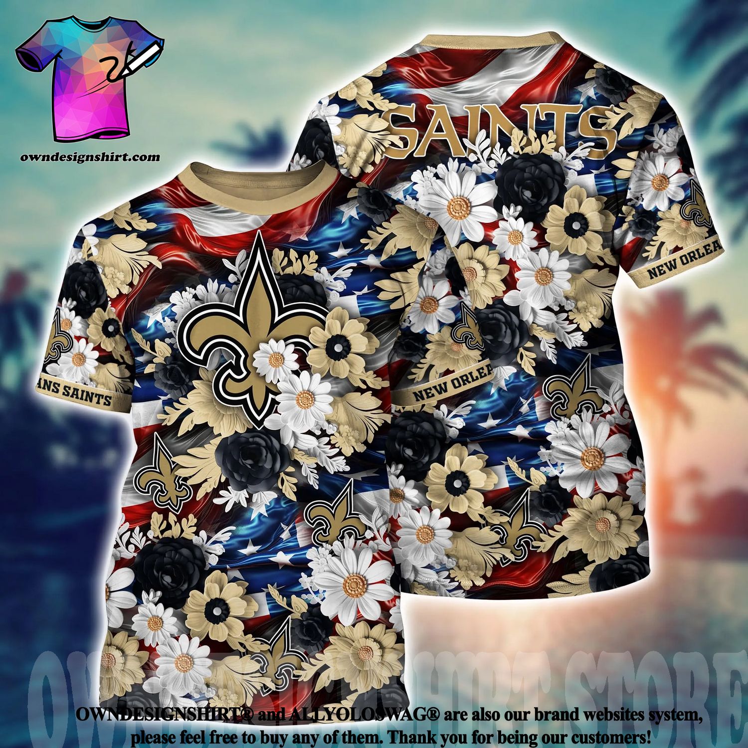 New Orleans Saints Vintage Hawaiian Shirt For Sport Fans