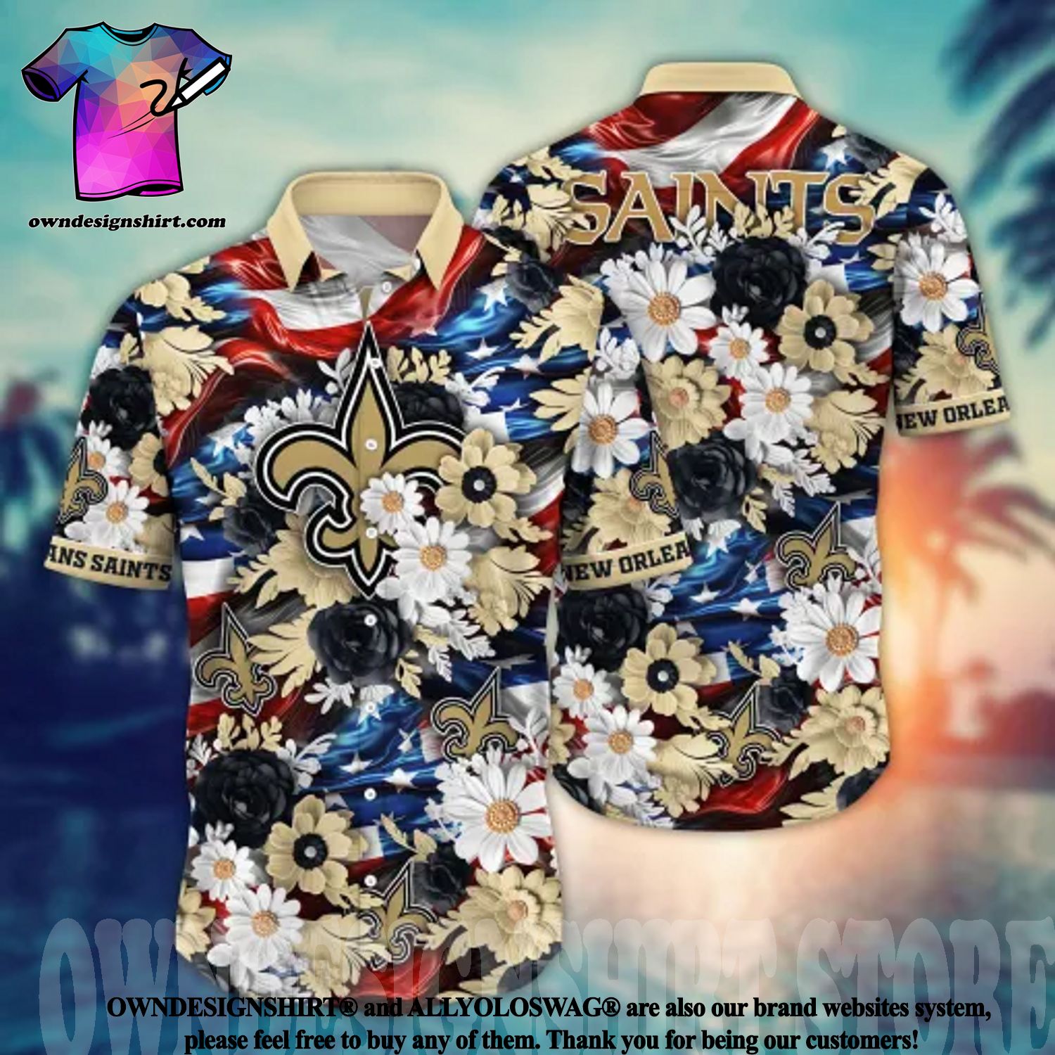 New Orleans Saints Vintage Hawaiian Shirt For Sport Fans