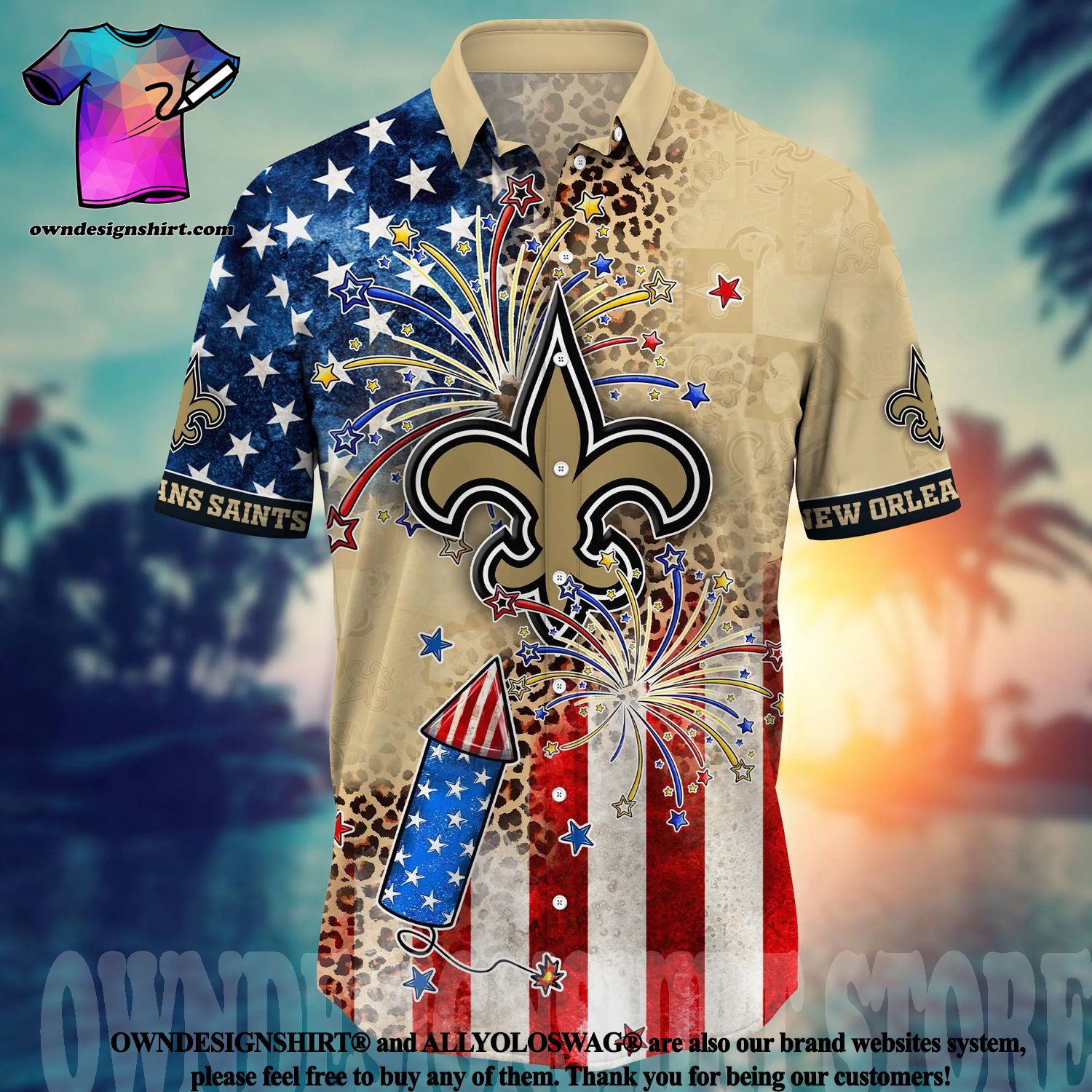 Minnesota Vikings NFL Hawaiian Shirt 4th Of July Independence Day