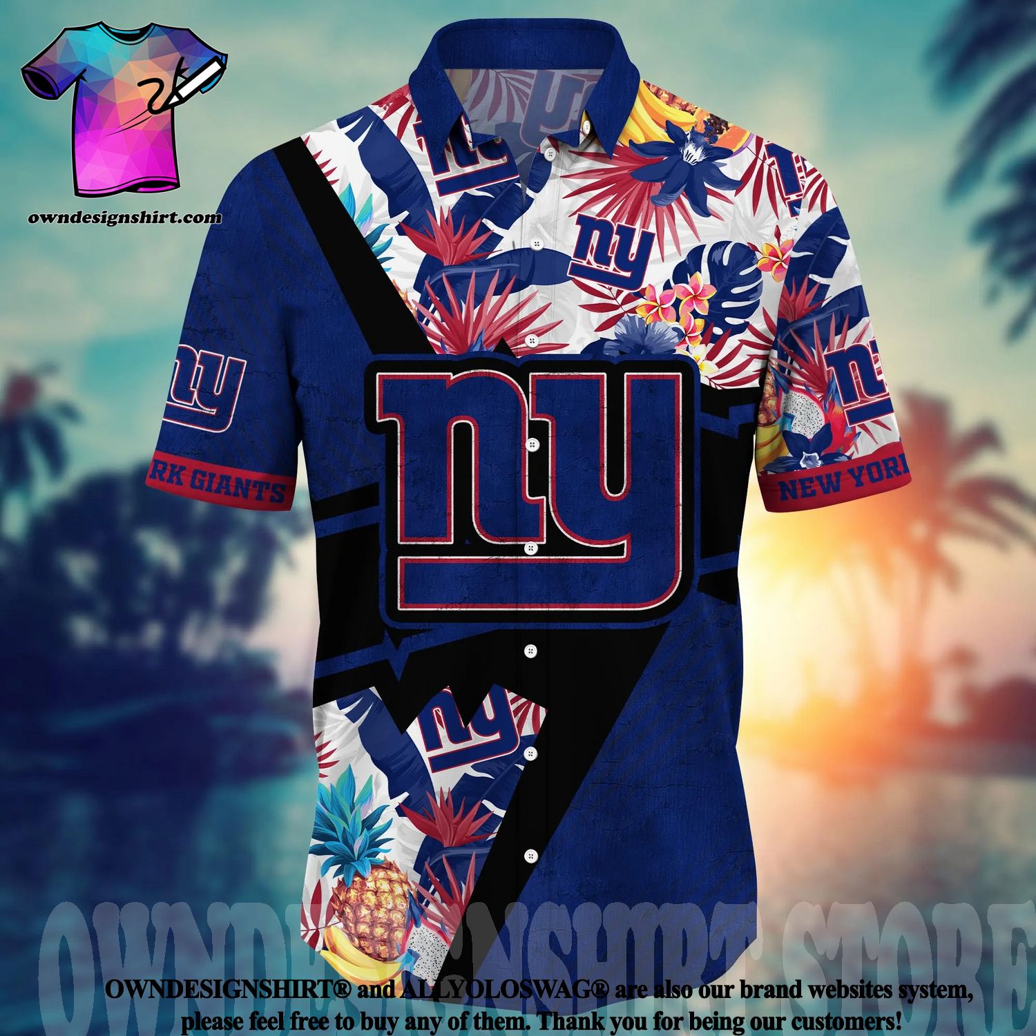 Baby Yoda NY Giants Hawaiian Shirt NFL Team Shirts For Fans