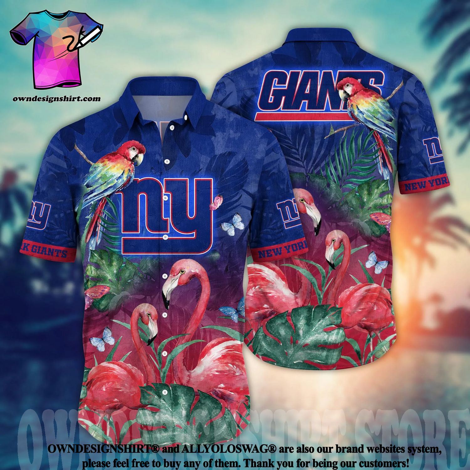 NFL New York Giants Hawaiian Shirt Special Floral Tropical Team