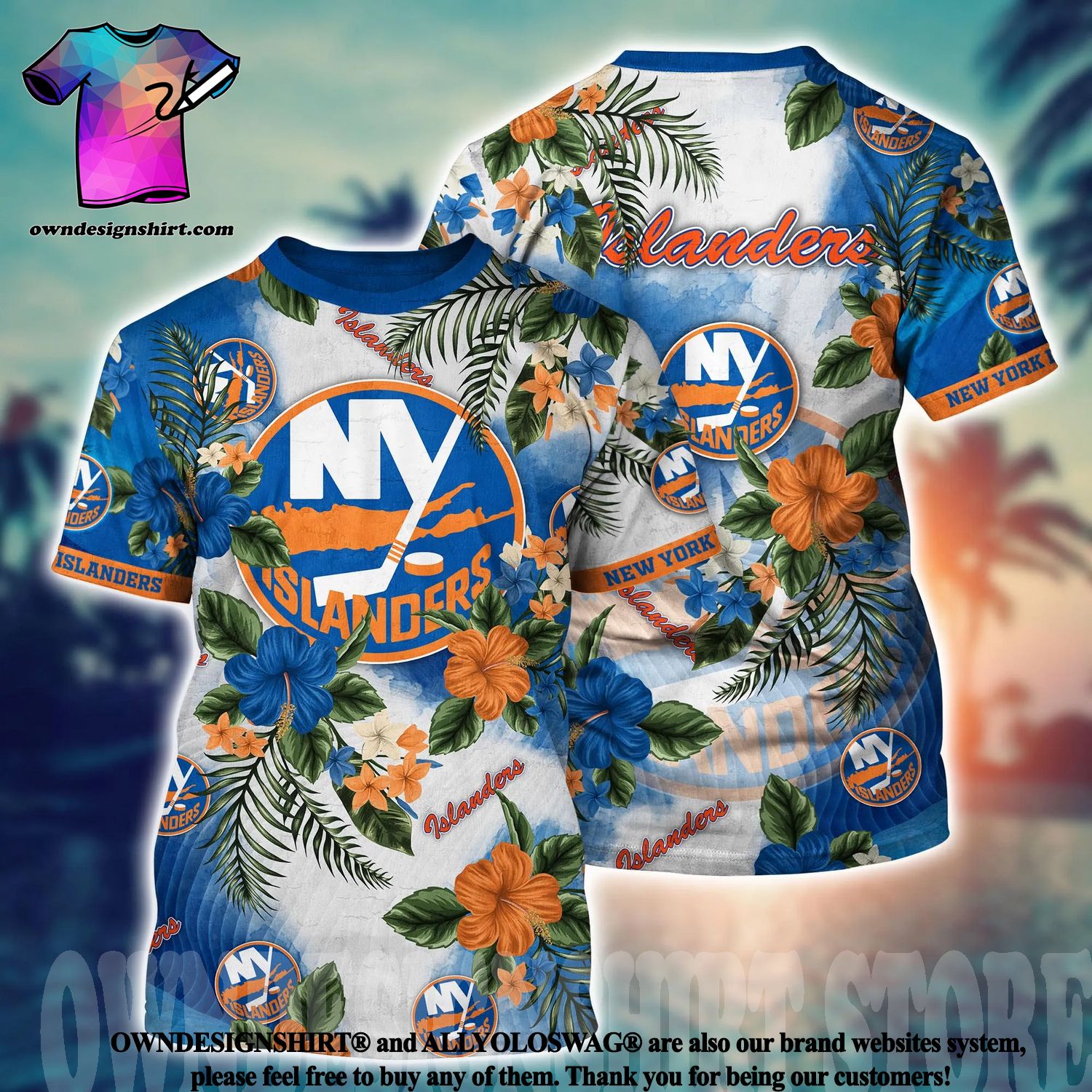 The best selling] New York Islanders NHL Floral 3D Full Printed Hawaiian  Shirt