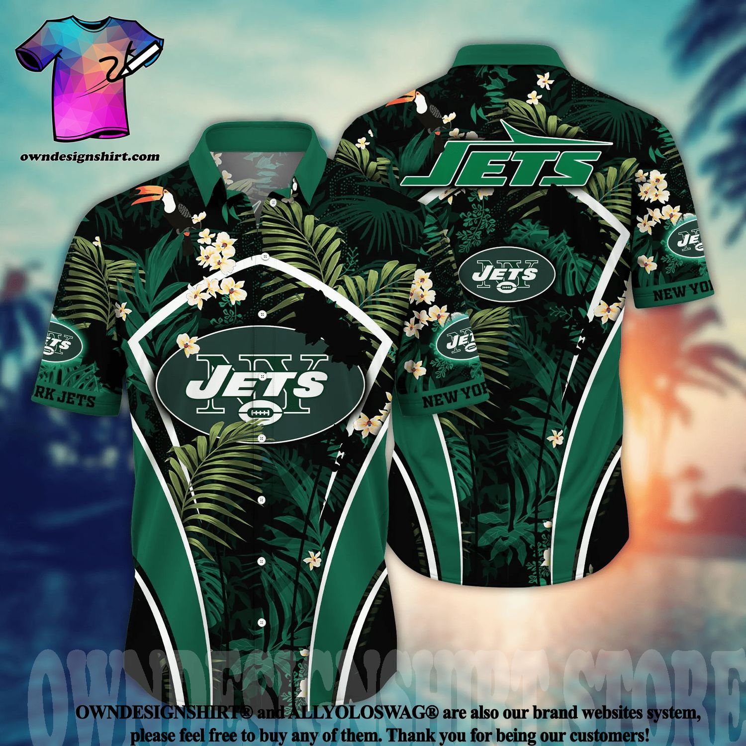 The best selling] New York Jets NFL Floral Unisex All Over Print