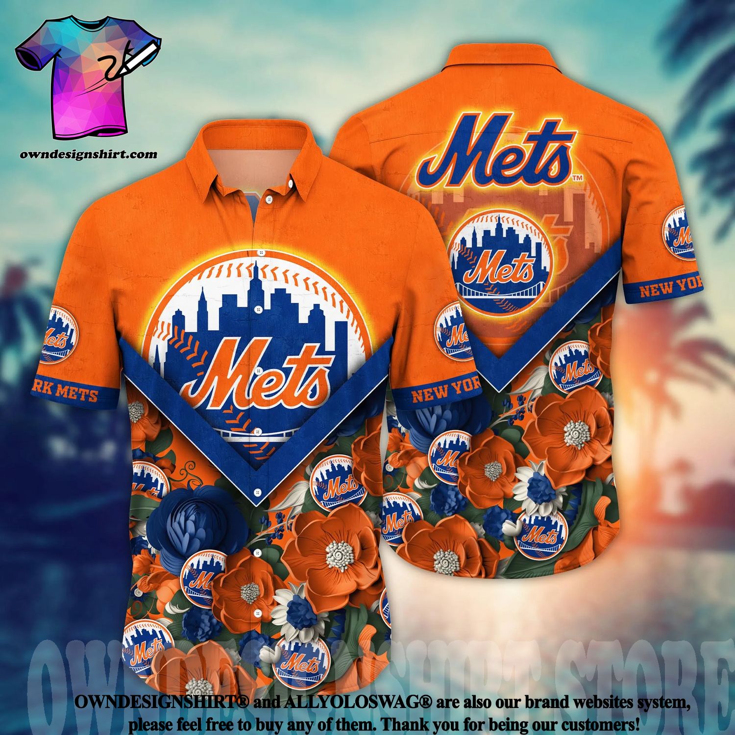 The best selling] New York Mets MLB Floral All Over Print Unisex Hawaiian  Shirt