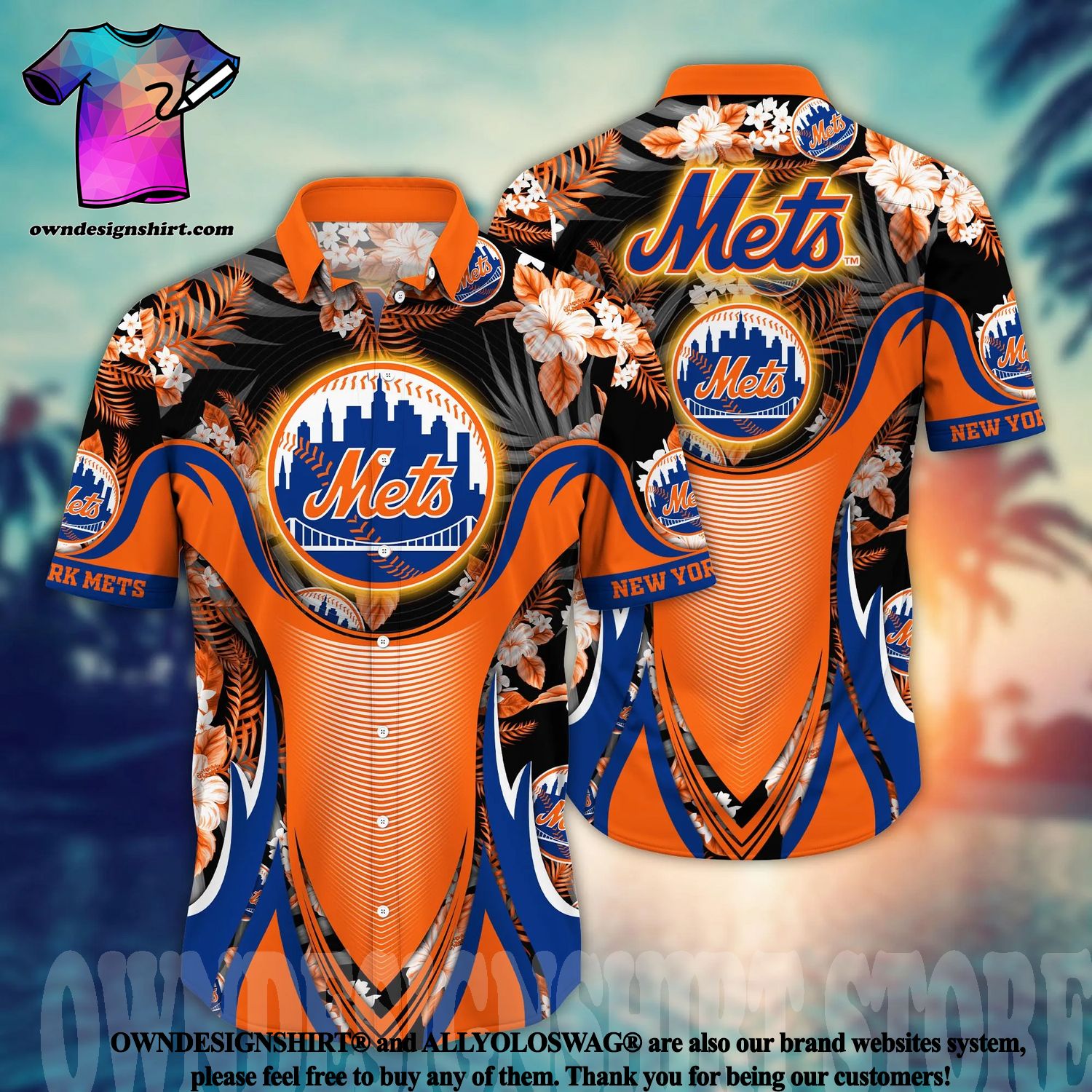 New York Mets Major League Baseball 3D Print Hawaiian Shirt, New