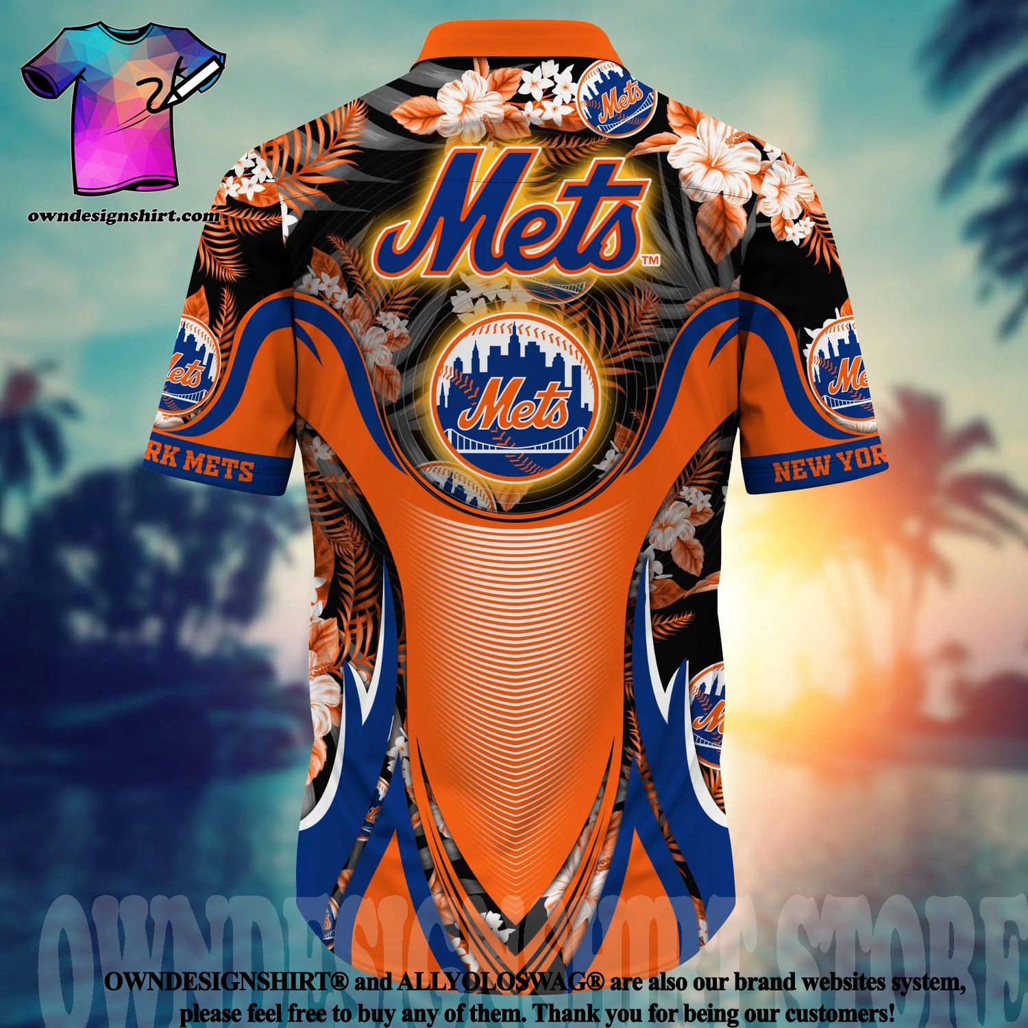 New York Mets Major League Baseball 3D Print Hawaiian Shirt