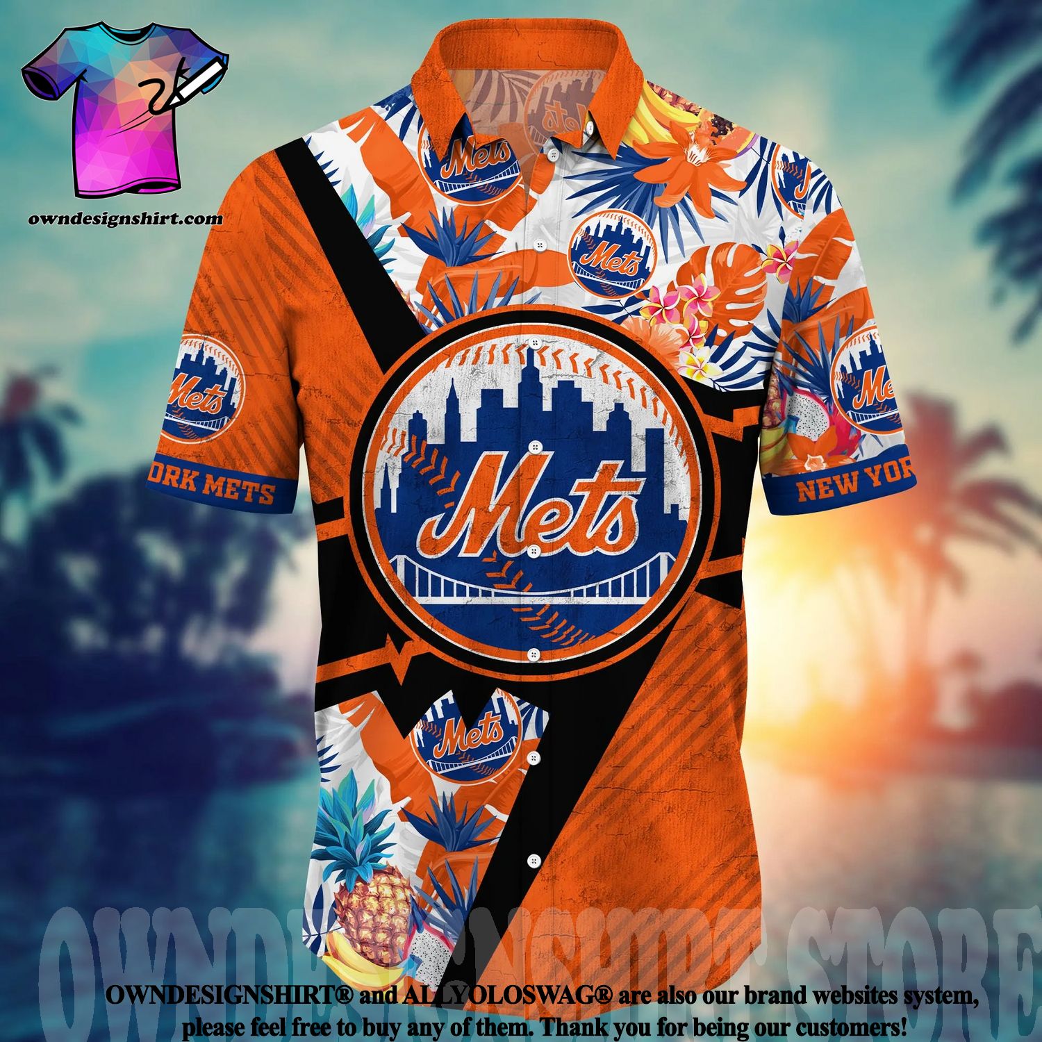 New York Mets Major League Baseball Print Hawaiian Shirt 2023