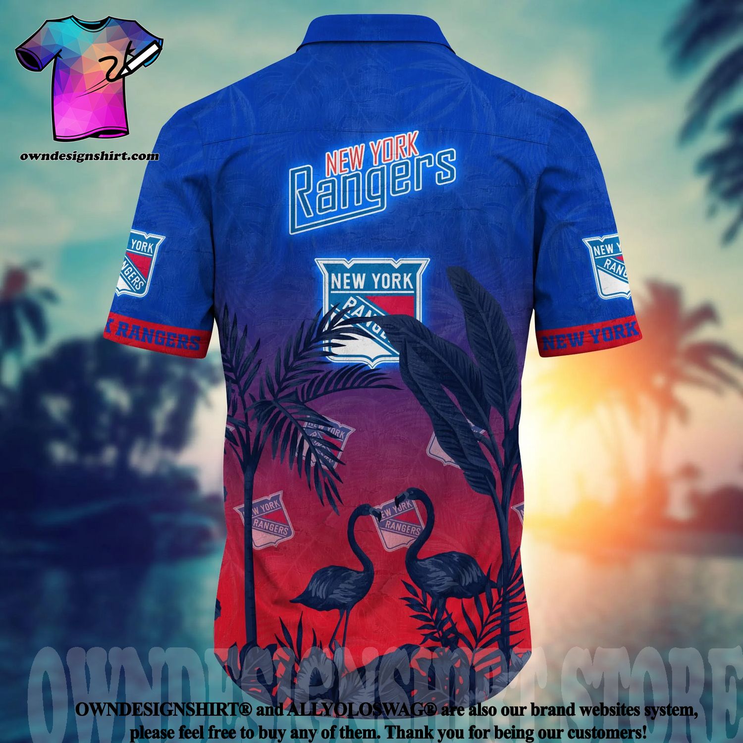 New York Rangers NHL Hawaiian Shirt Leisure Aloha Shirt - Trendy Aloha
