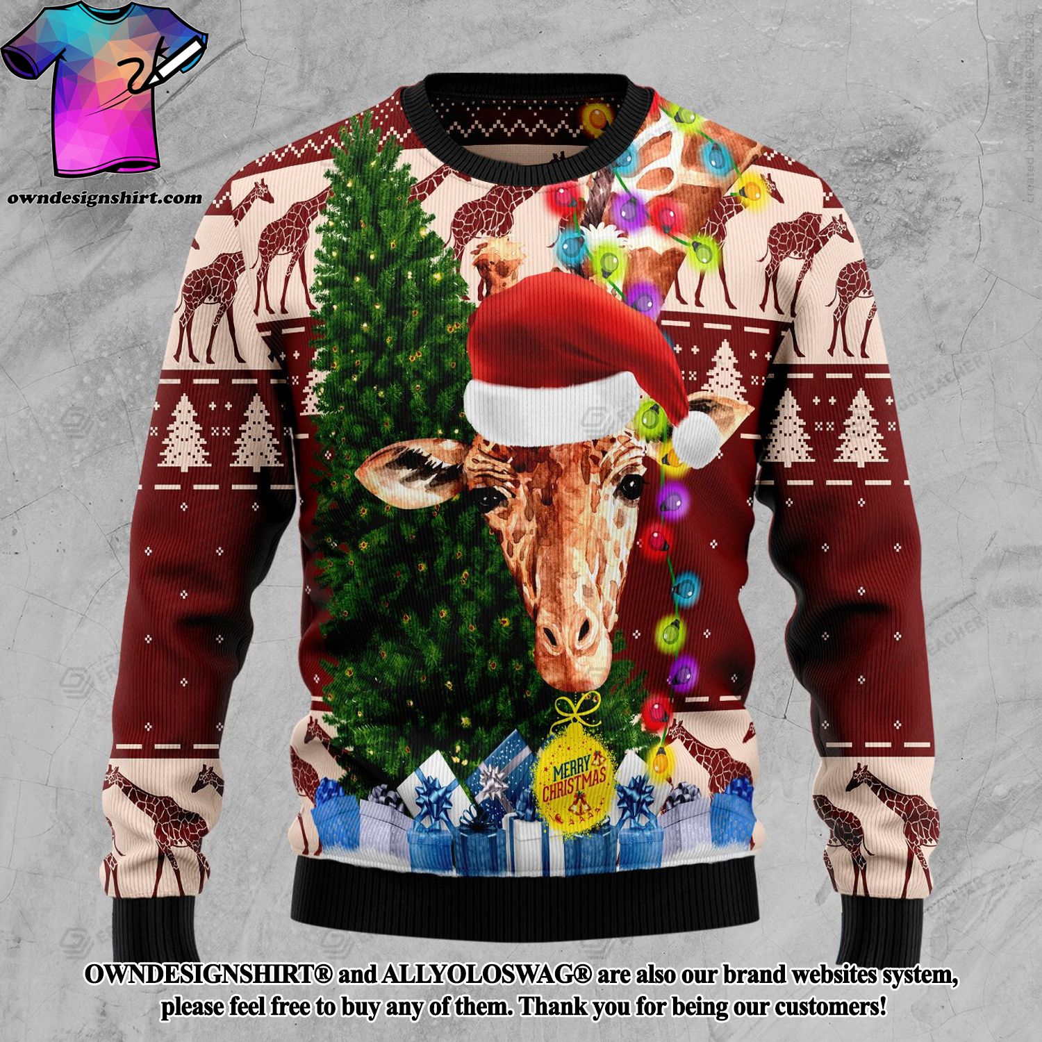 Miami Dolphins Christmas Reindeers Pattern Ugly Christmas Sweater