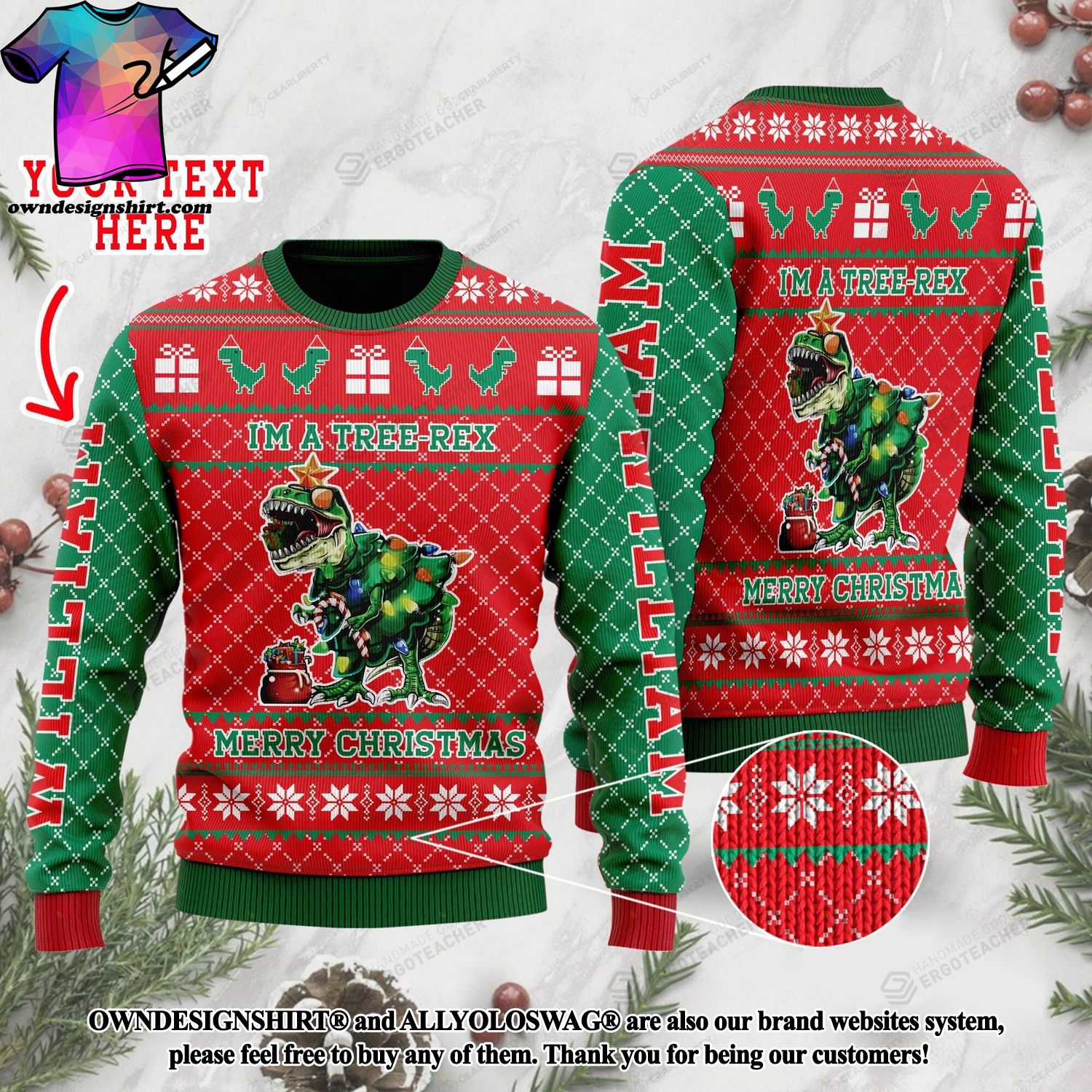 NHL Toronto Maple Leafs Ugly Christmas Sweater Ball Pine Tree Christmas  Unisex Sweater