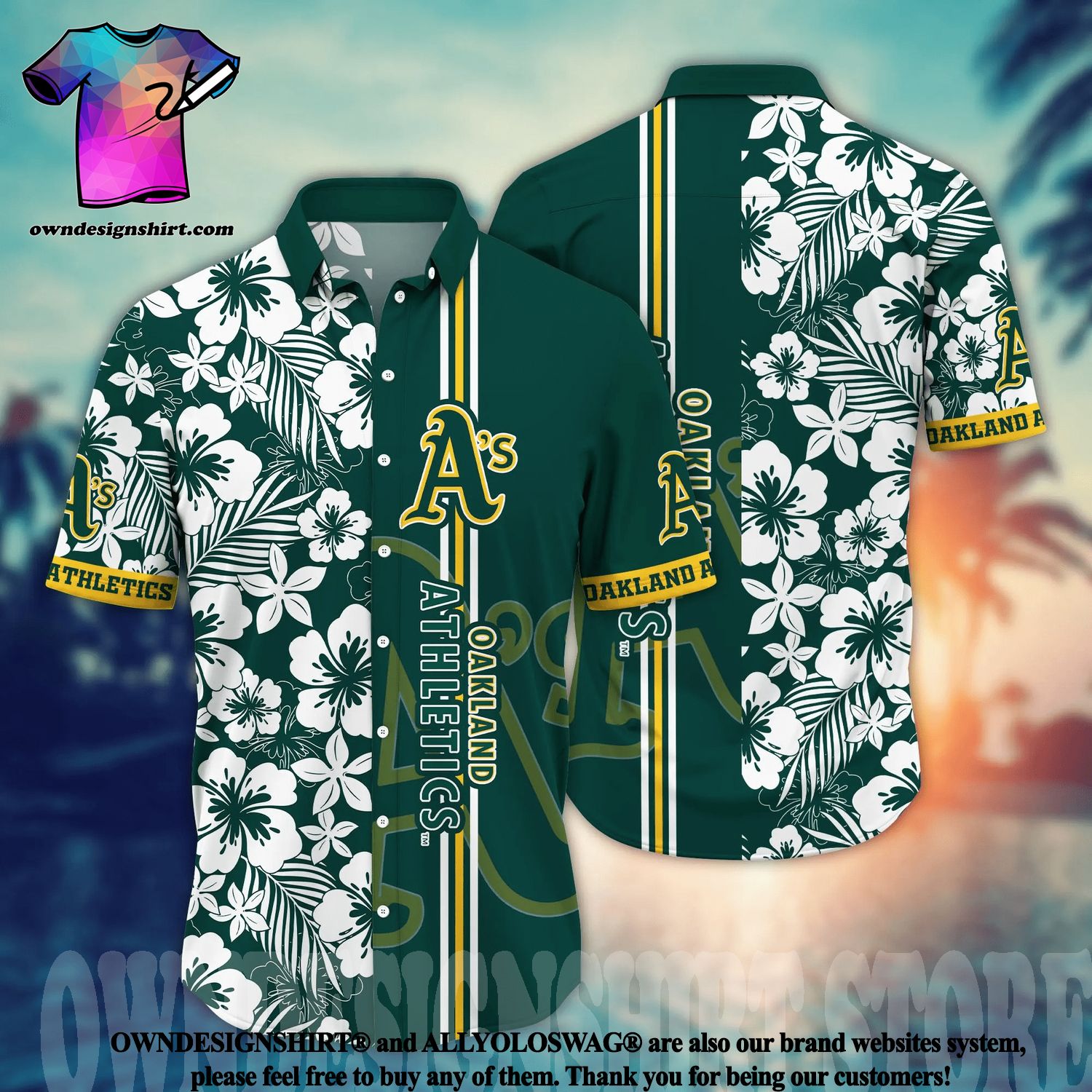 MLB Oakland Athletics Tropical Hibiscus Hawaiian Shirt For Sport Fans