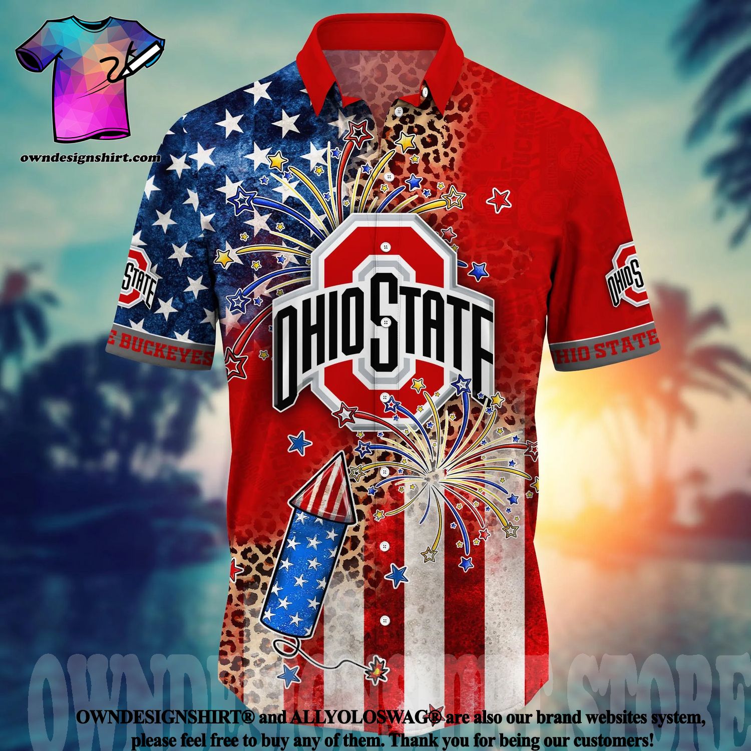 NCAA Ohio State Buckeyes Flower Cheap Hawaiian Shirt 3D Shirt, Unique Ohio  State Buckeyes Football Gifts - T-shirts Low Price