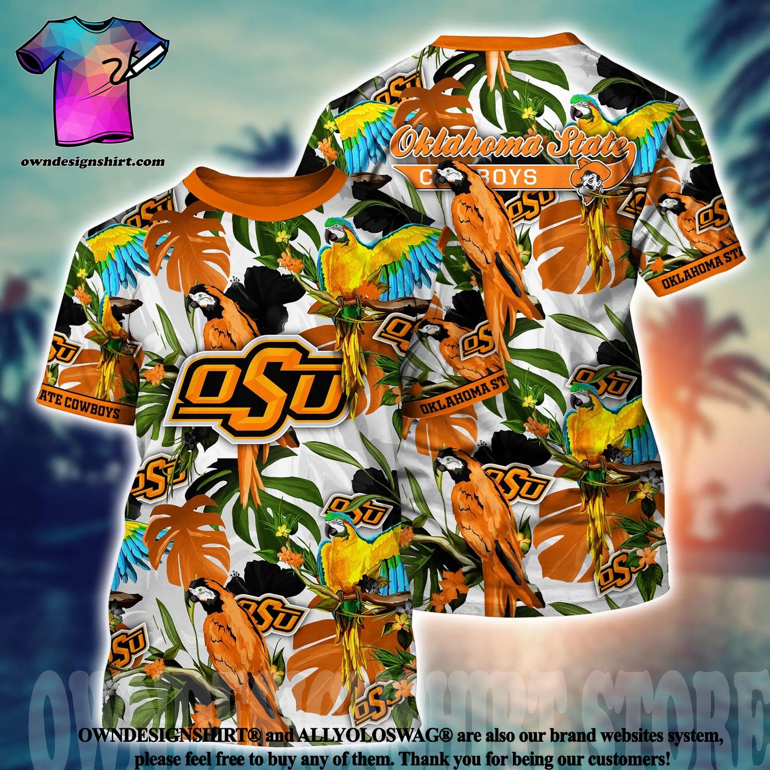 NCAA Oklahoma State Cowboys Flower Cheap Hawaiian Shirt 3D Shirt, Gifts For  Oklahoma State Cowboys Football Fans - T-shirts Low Price