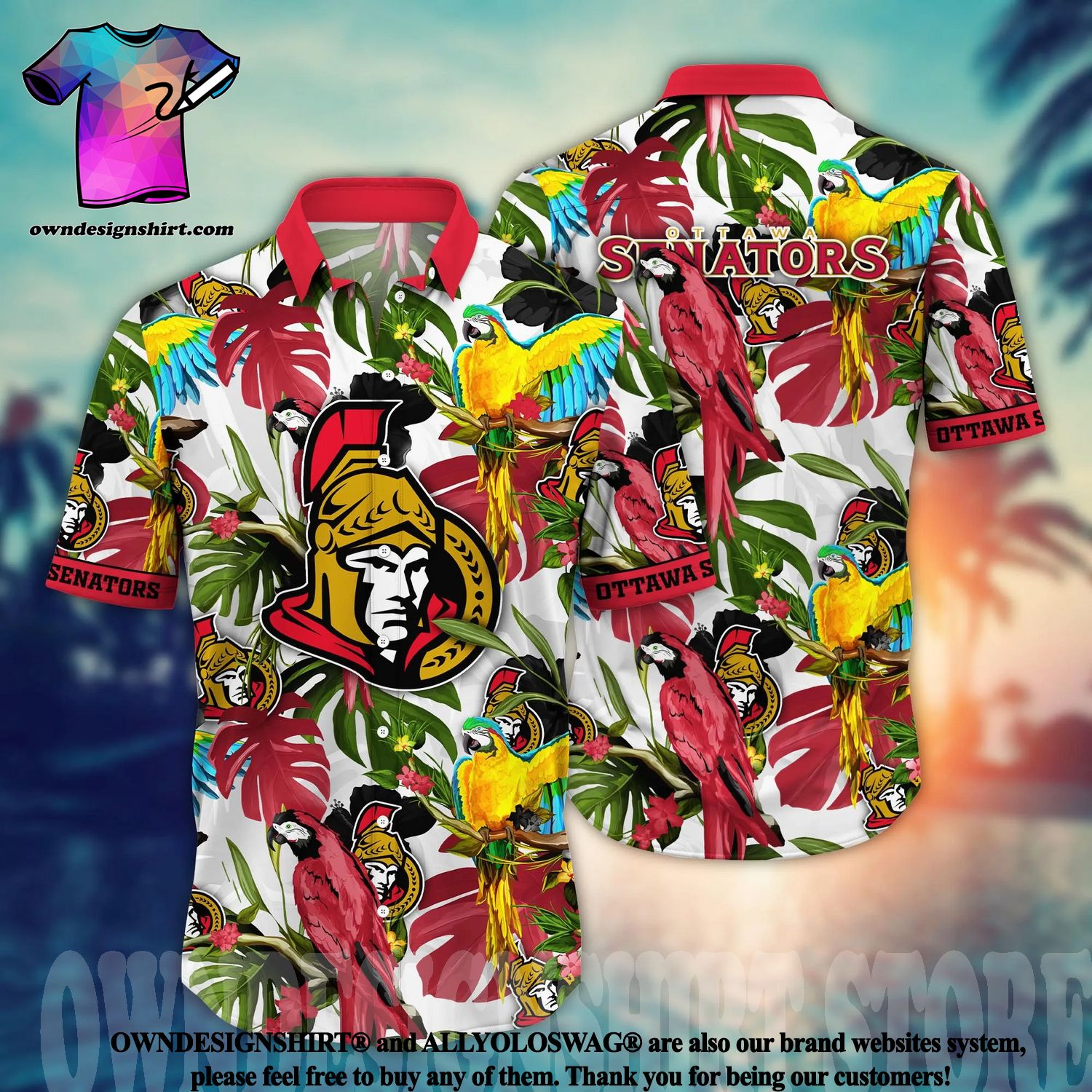 LIMITED] Ottawa Senators NHL Hawaiian Shirt And Shorts, New Collection For  This Summer