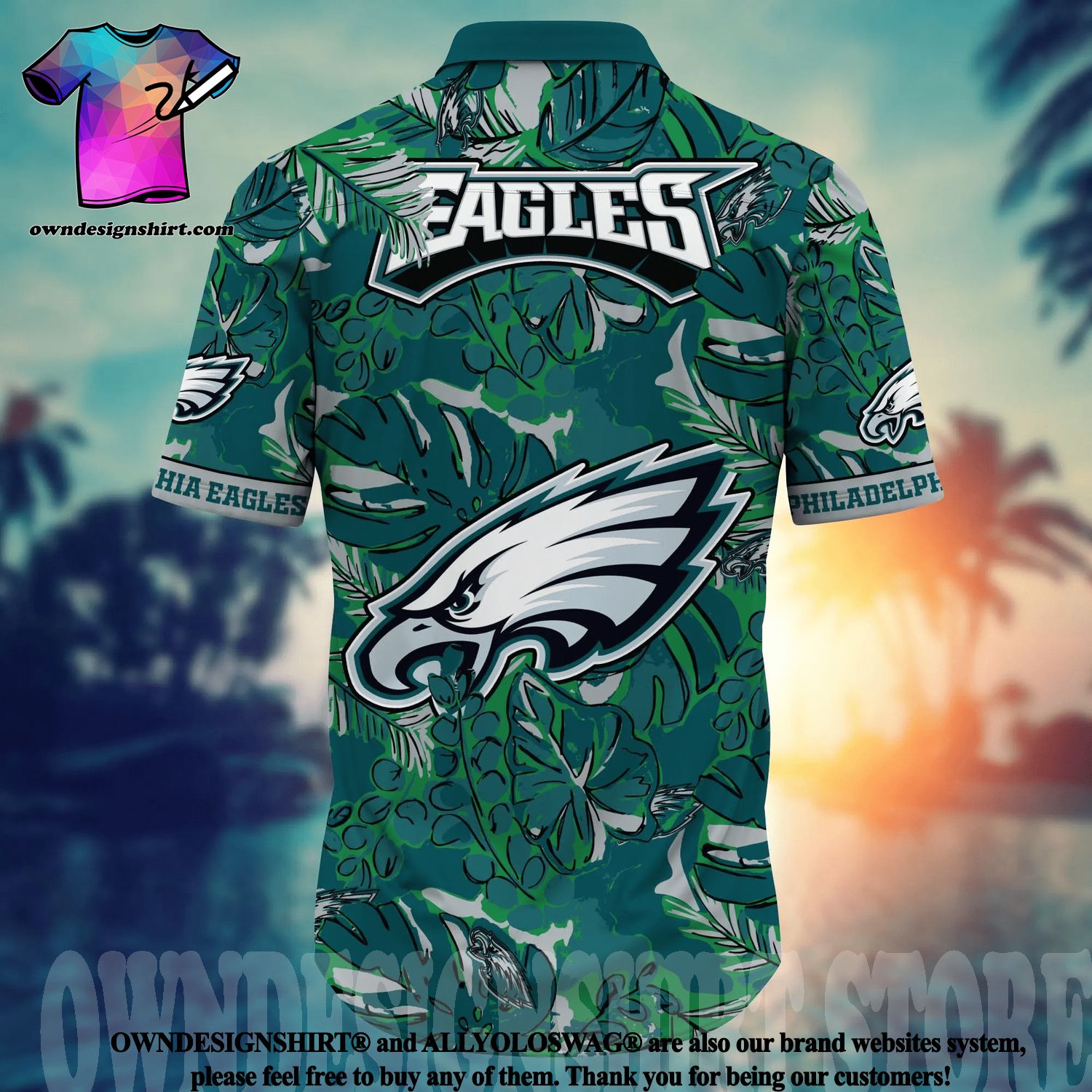 Philadelphia Eagles NFL Symbol All Over Print 3D T-Shirt