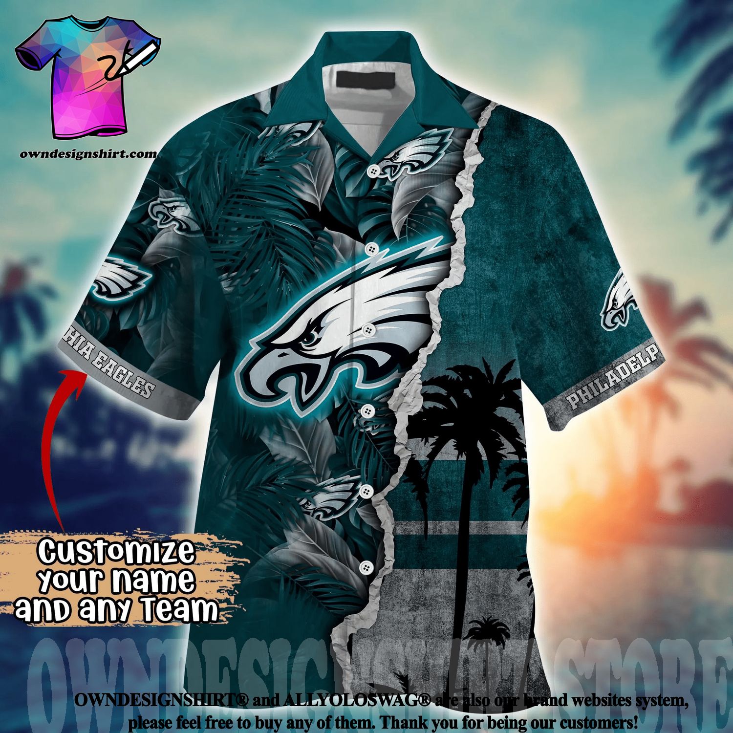 Philadelphia Eagles NFL Floral Unisex Full Printing Hawaiian Shirt -  Limotees